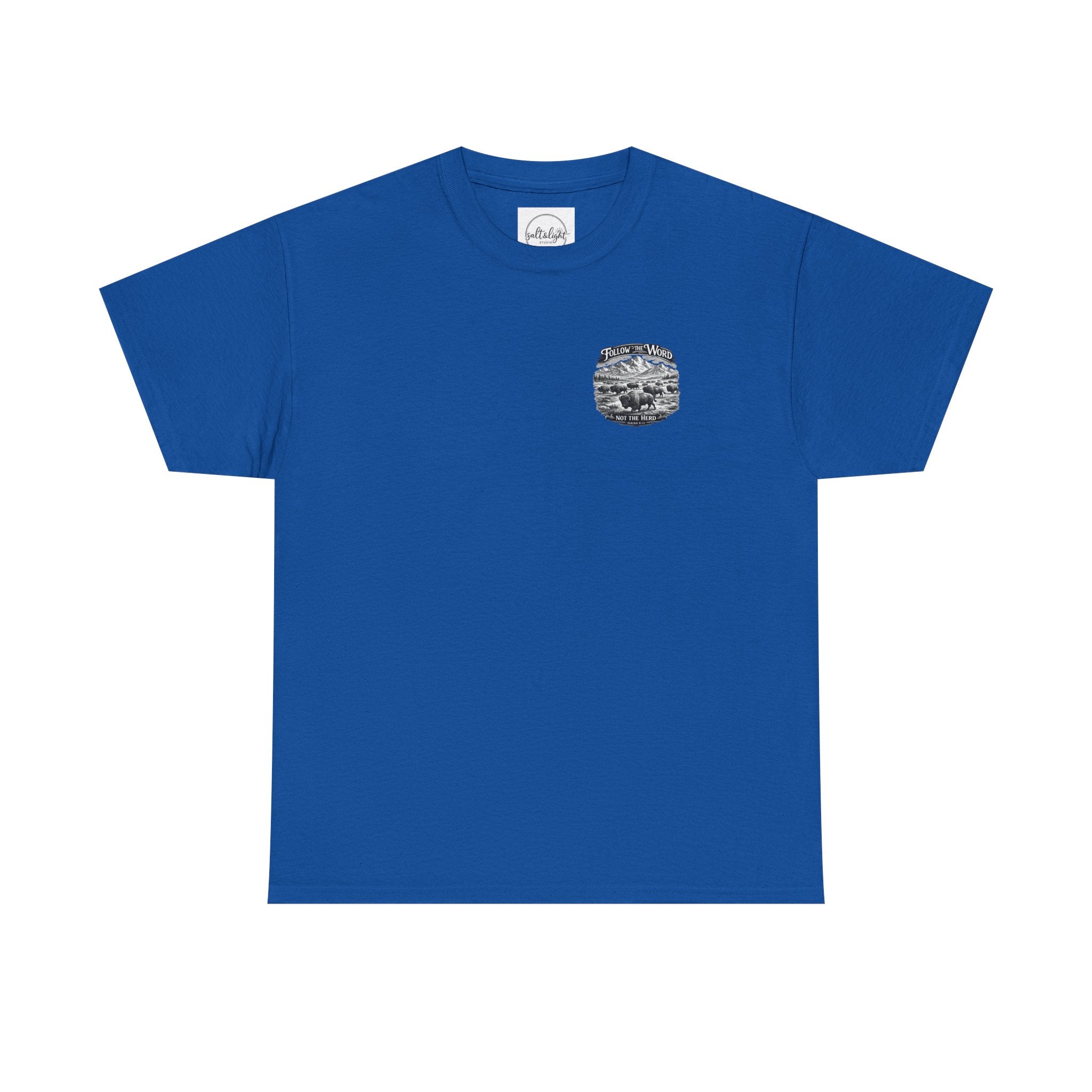 'Follow the Word, Not the Herd' Buffalo Mountain Graphic Tee