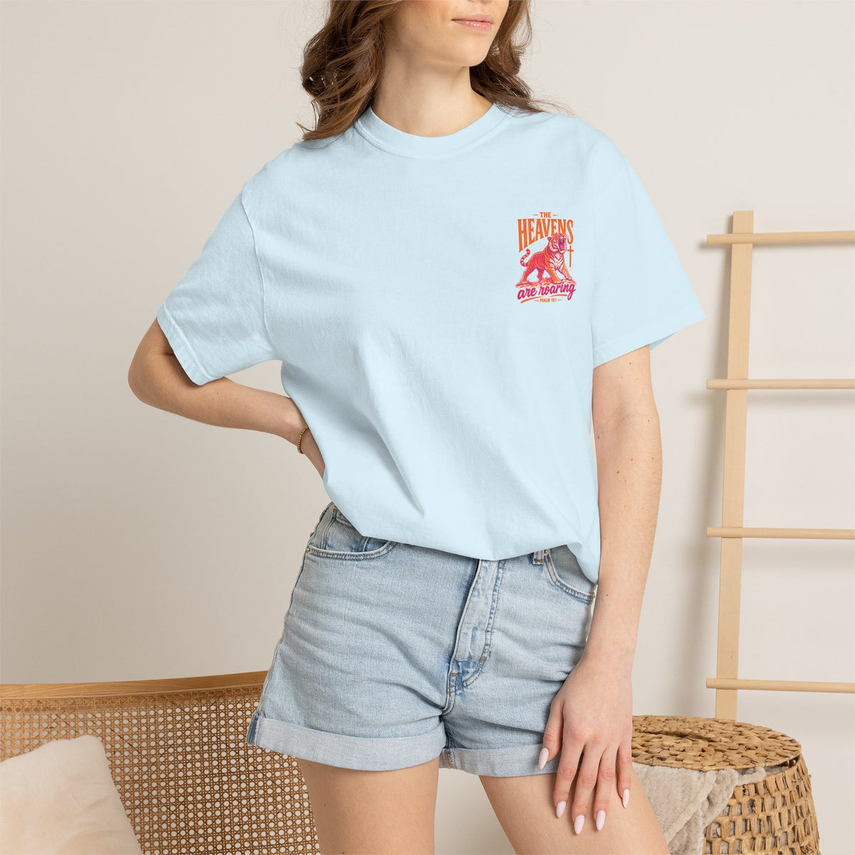 T-Shirt — “The Heavens Are Roaring” Tiger Psalm 19:1 Graphic Tee