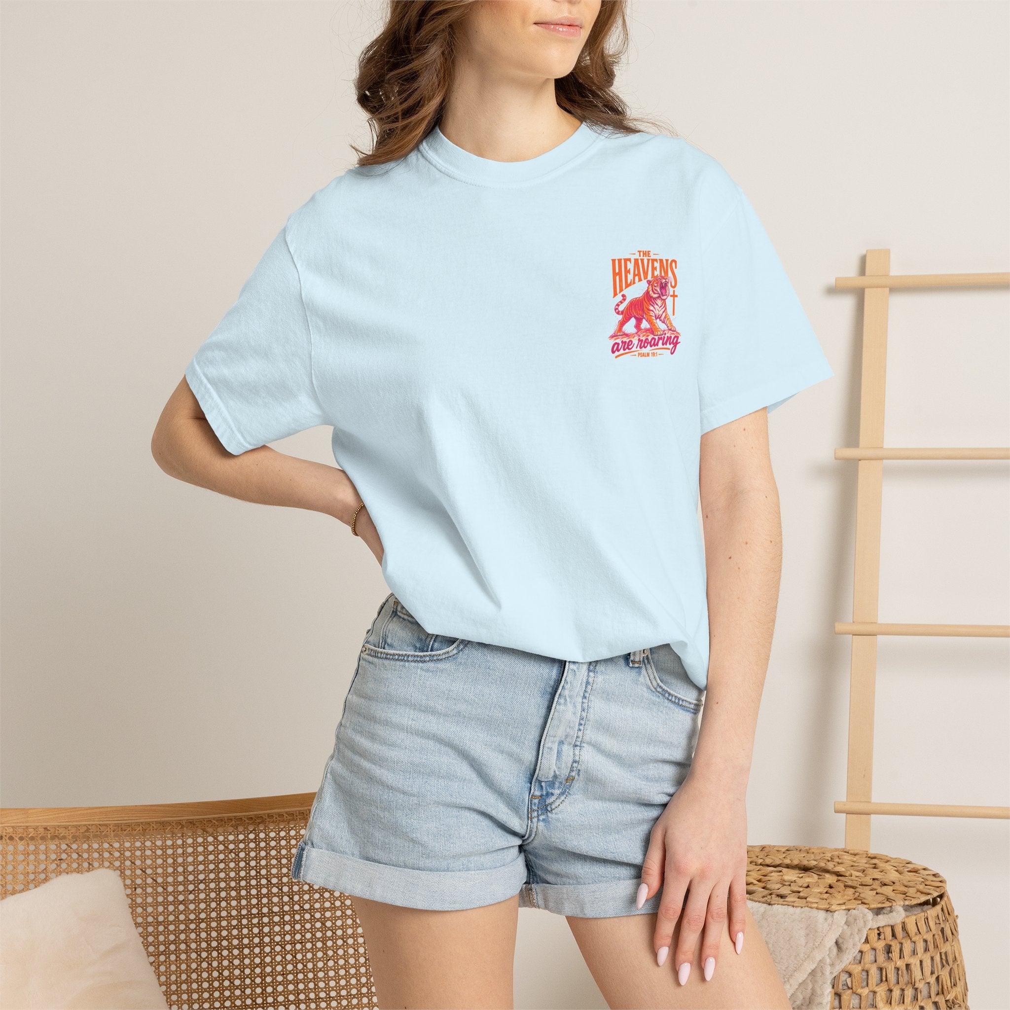 T-Shirt — “The Heavens Are Roaring” Tiger Psalm 19:1 Graphic Tee