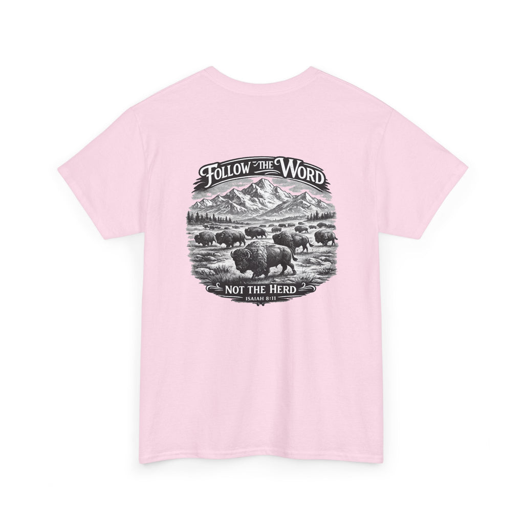 'Follow the Word, Not the Herd' Buffalo Mountain Graphic Tee