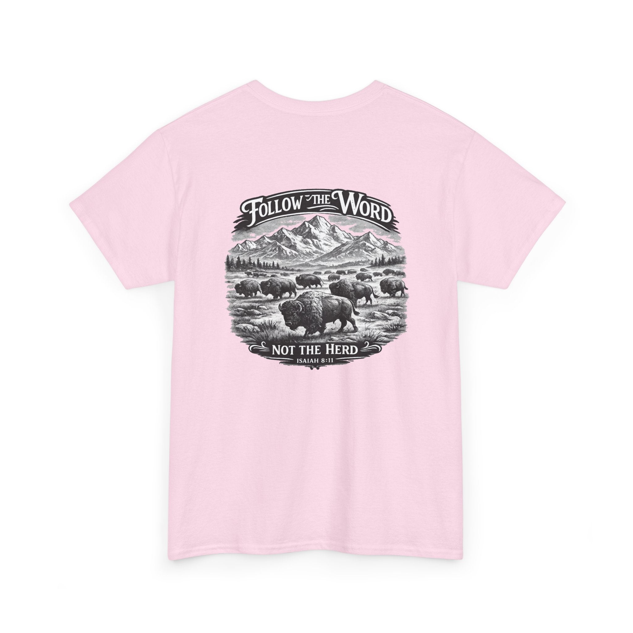 'Follow the Word, Not the Herd' Buffalo Mountain Graphic Tee