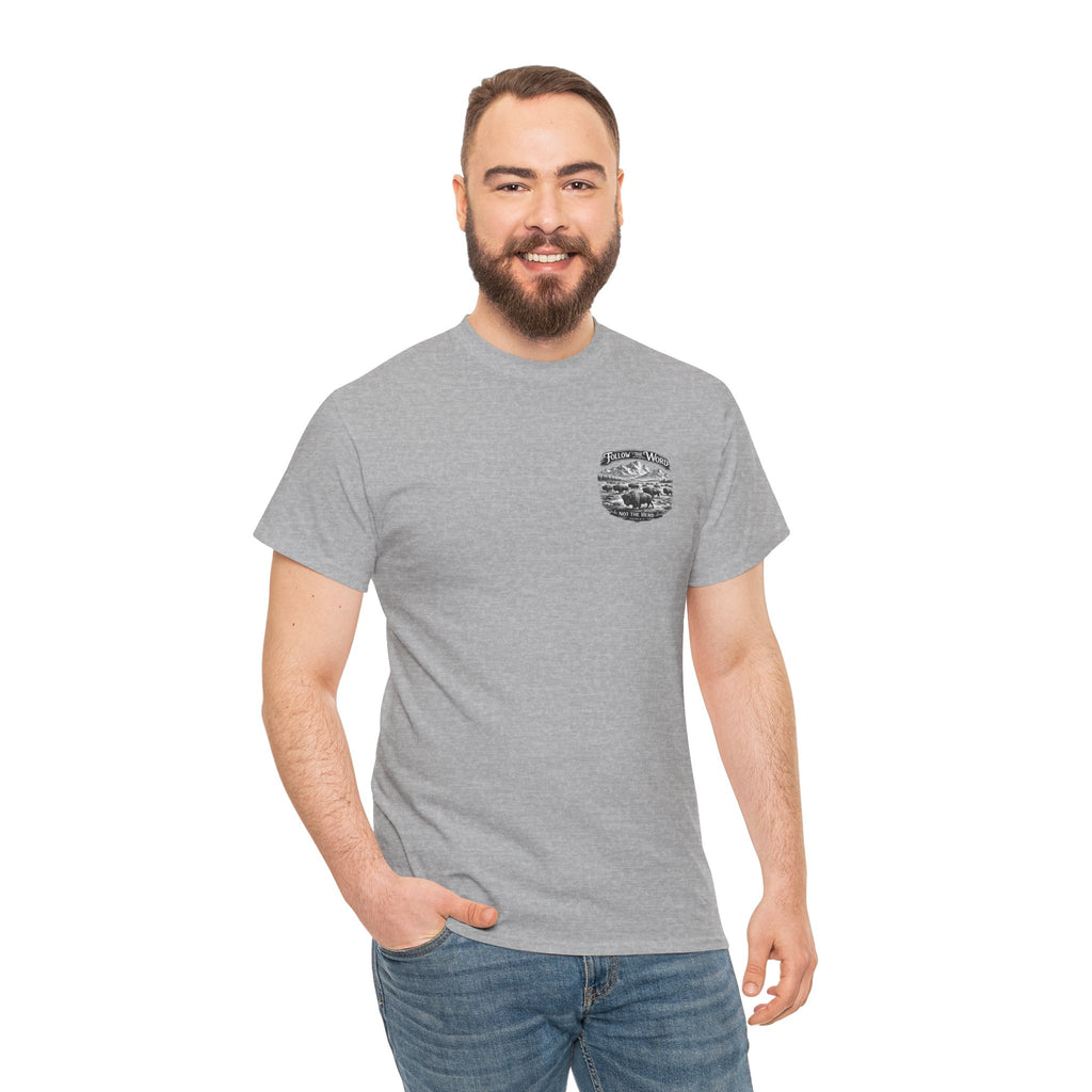 'Follow the Word, Not the Herd' Buffalo Mountain Graphic Tee
