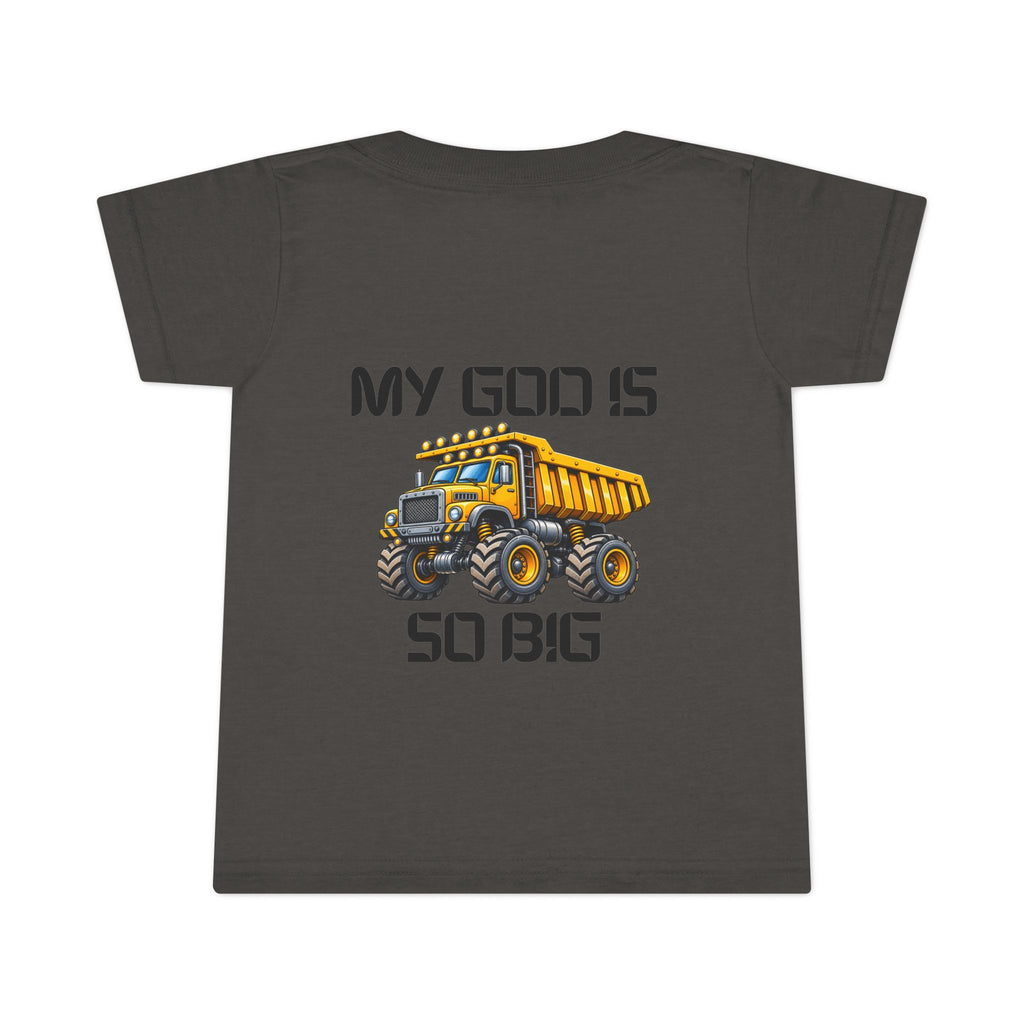 Toddler T-Shirt - "My God Is So Big" Dump Truck Design | Cute Religious Kids Tee