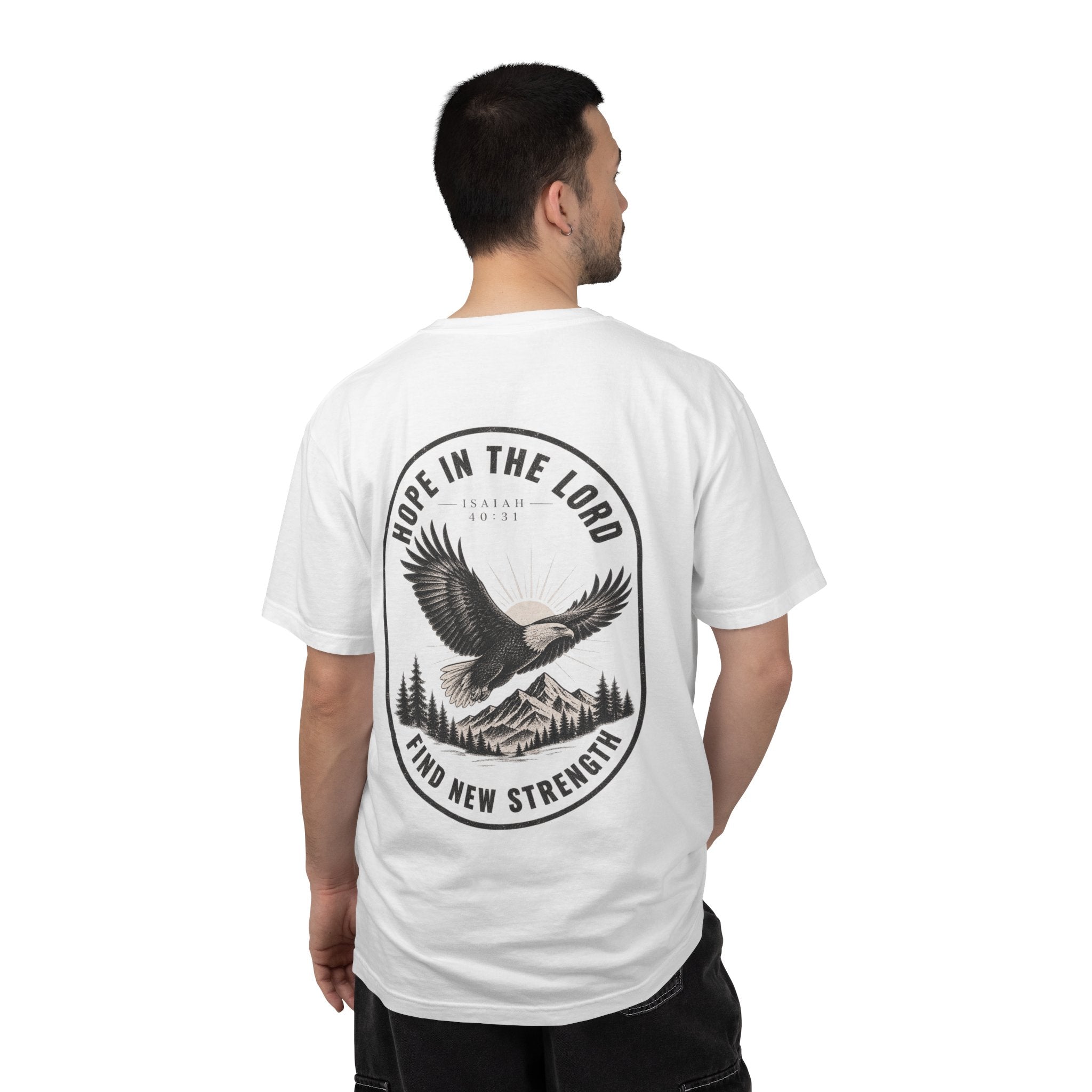 Hope in the Lord Eagle T-Shirt — 'Find New Strength' Christian Graphic Tee