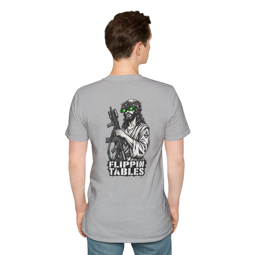 Night Vision Jesus T-Shirt — Retro Neon God Graphic Tee