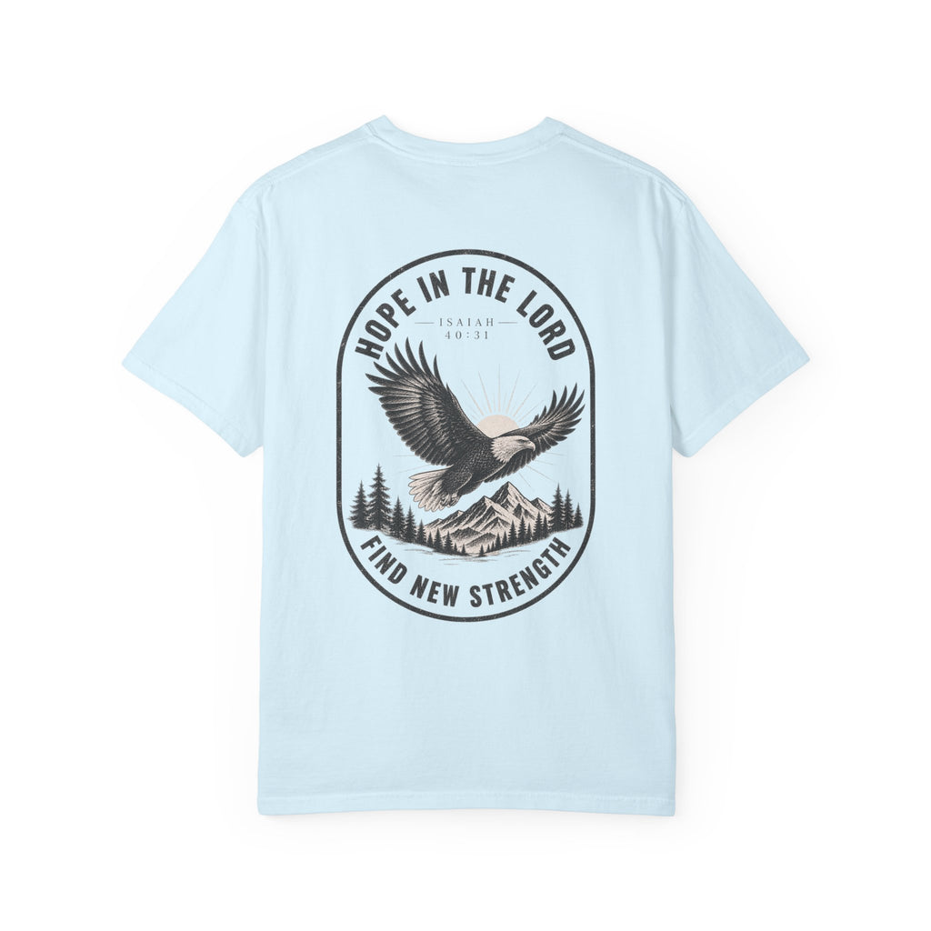Hope in the Lord Eagle T-Shirt — 'Find New Strength' Christian Graphic Tee