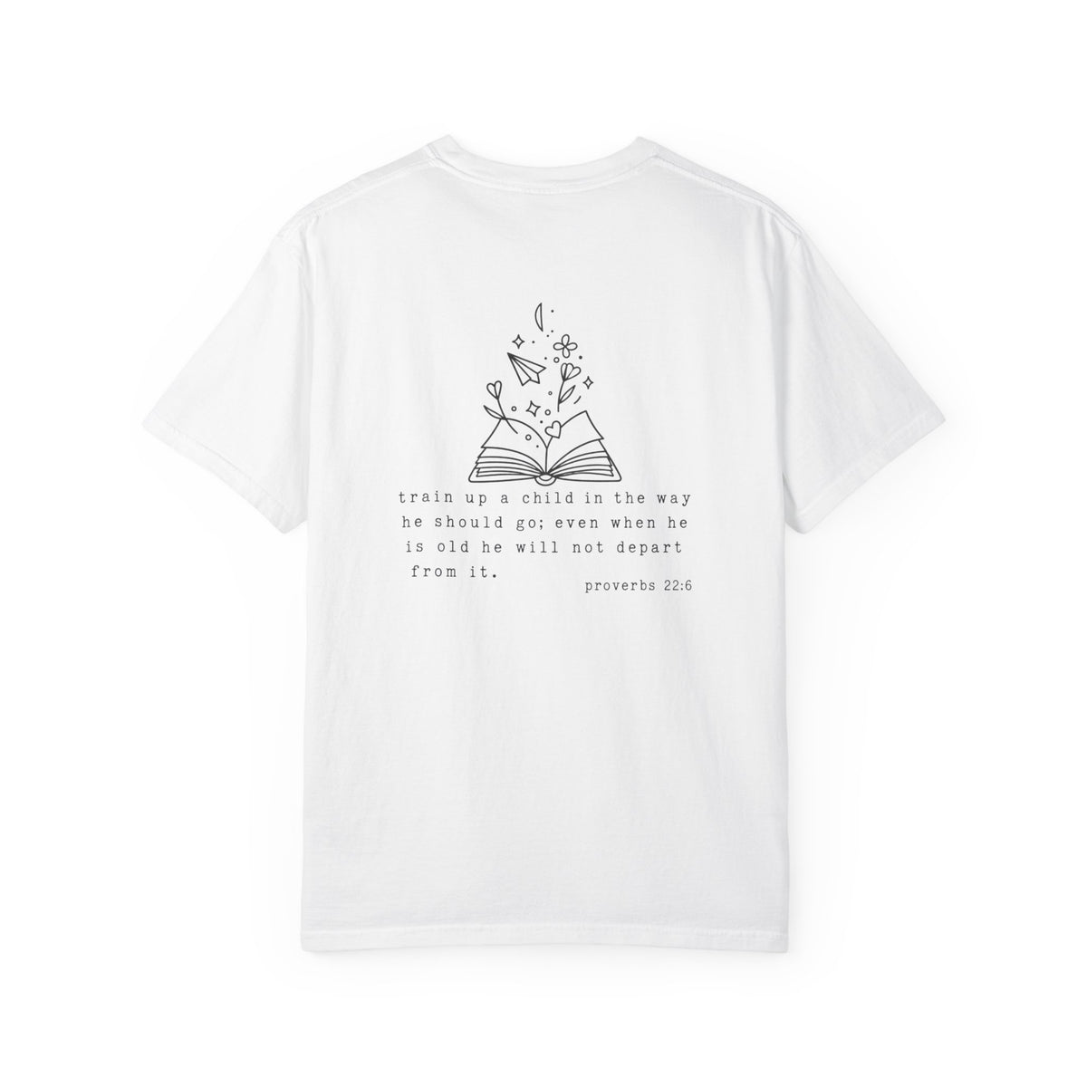 Homeschool Mama Tee — Proverbs 25:11 Inspirational Book & Flower Graphic T-Shirt