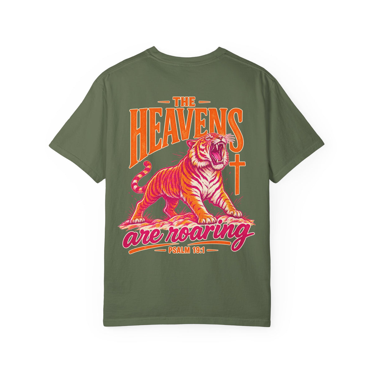 T-Shirt — “The Heavens Are Roaring” Tiger Psalm 19:1 Graphic Tee