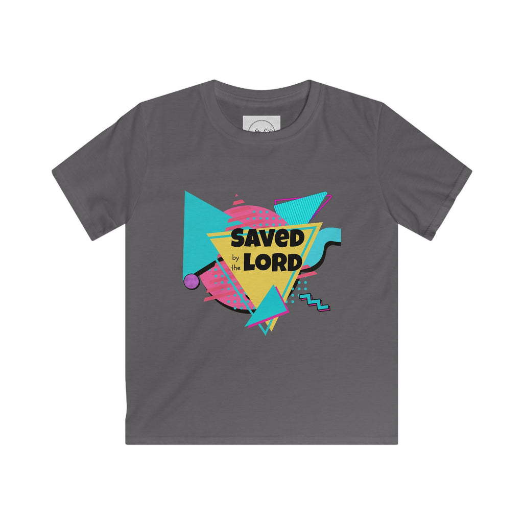 Kids Tee — Retro 'Saved by the Lord' Christian Graphic Shirt