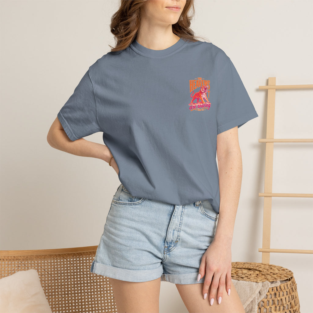 T-Shirt — “The Heavens Are Roaring” Tiger Psalm 19:1 Graphic Tee