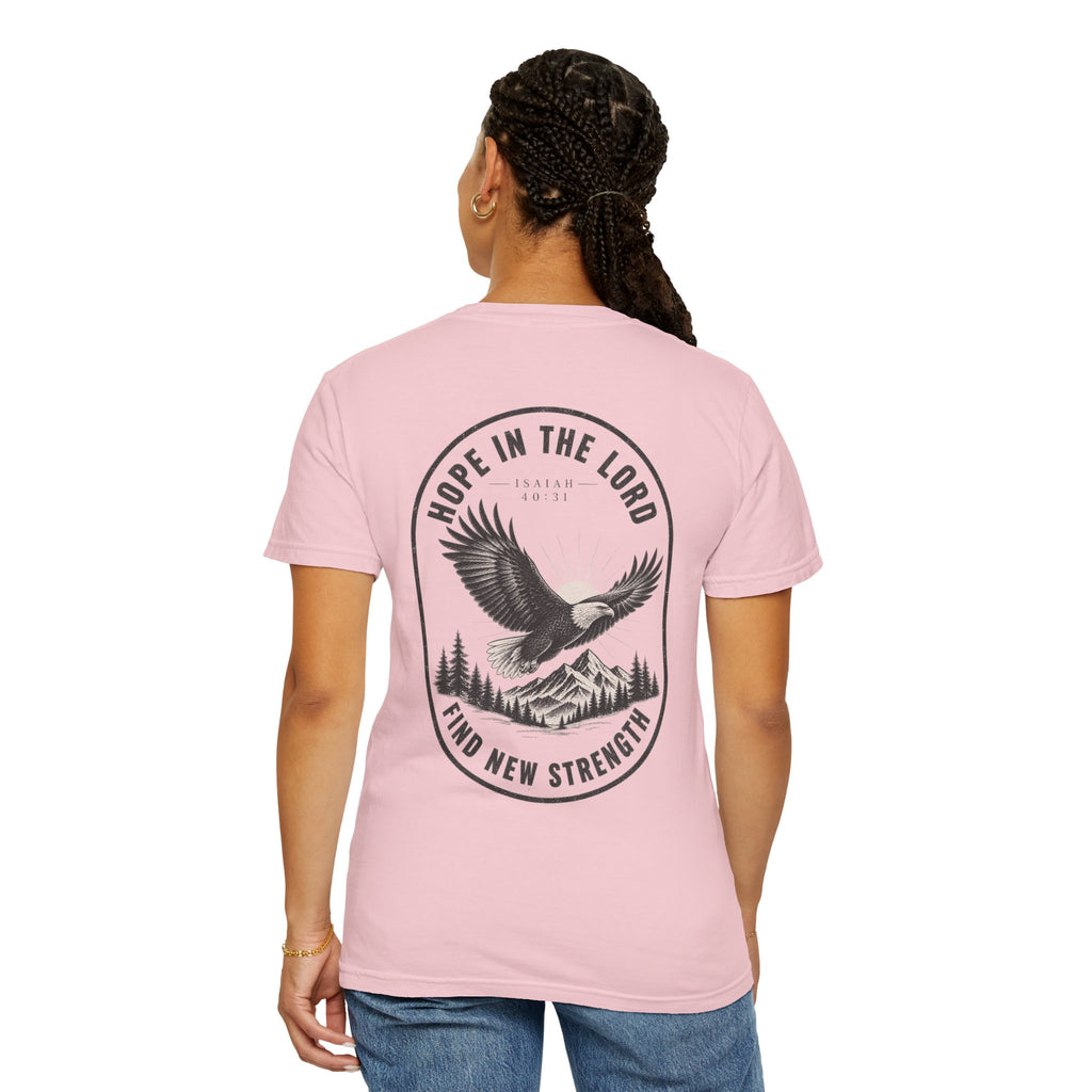 Hope in the Lord Eagle T-Shirt — 'Find New Strength' Christian Graphic Tee