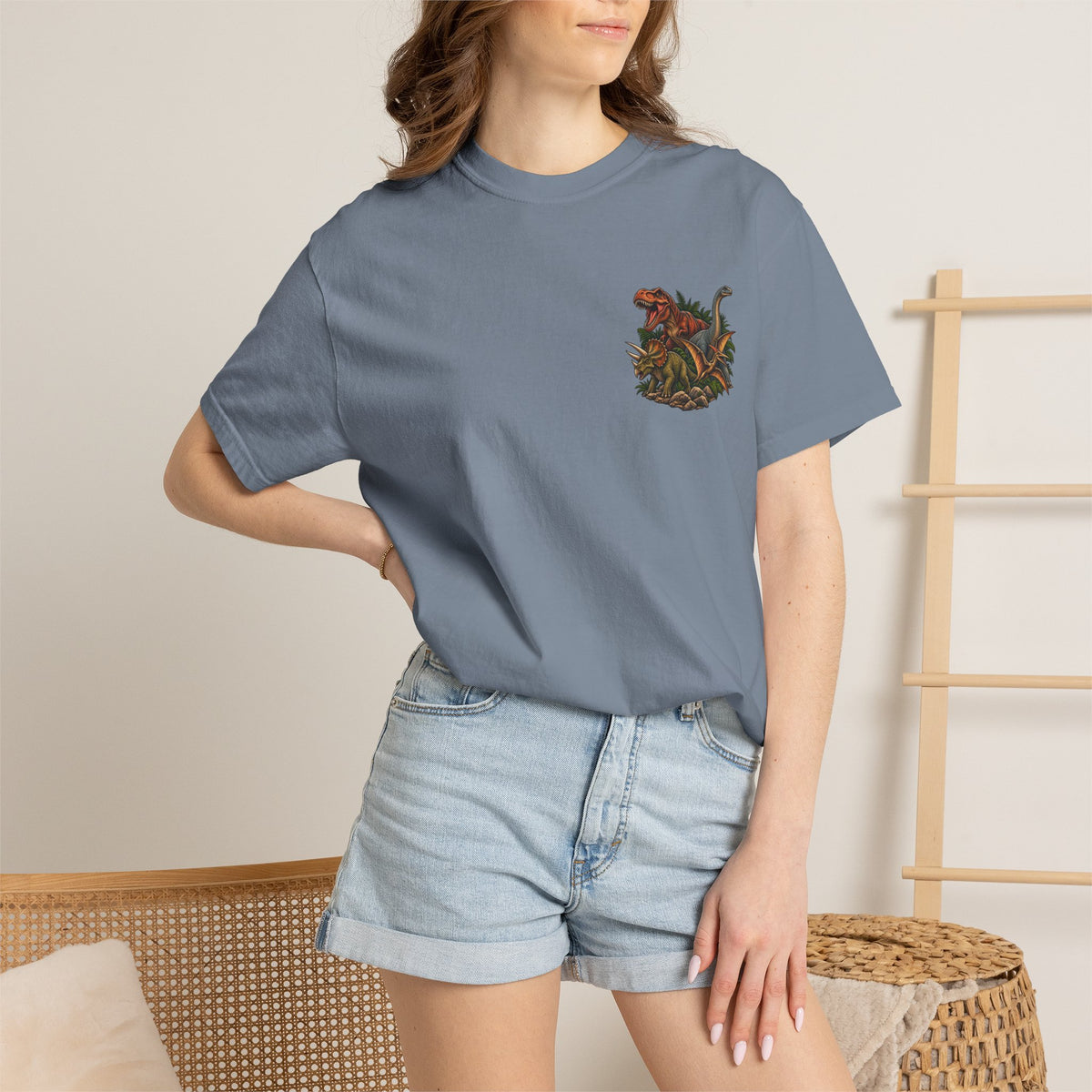 Dinosaur Graphic TShirt Dinosaurs Didn’t Pray Vintage Retro Tee