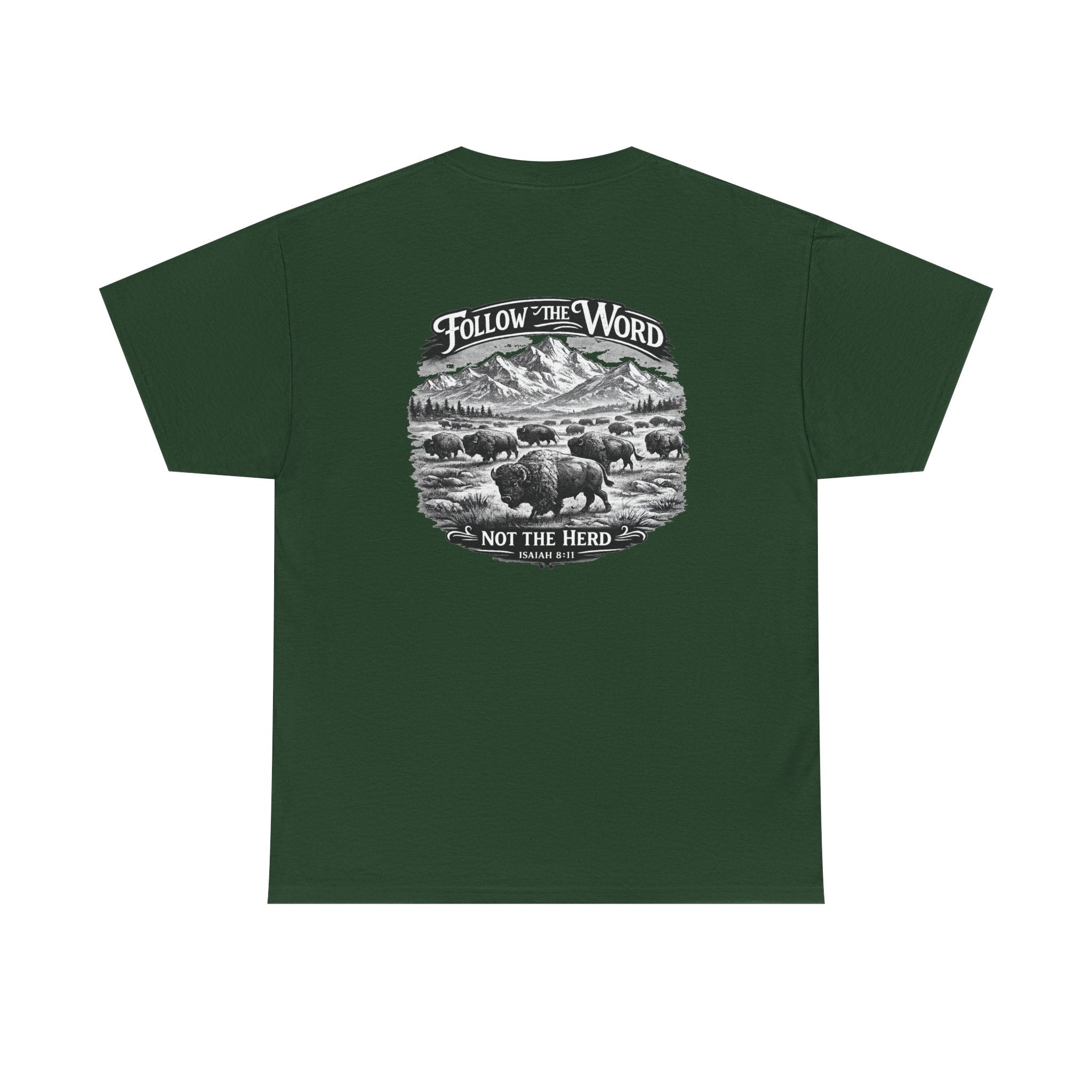 'Follow the Word, Not the Herd' Buffalo Mountain Graphic Tee