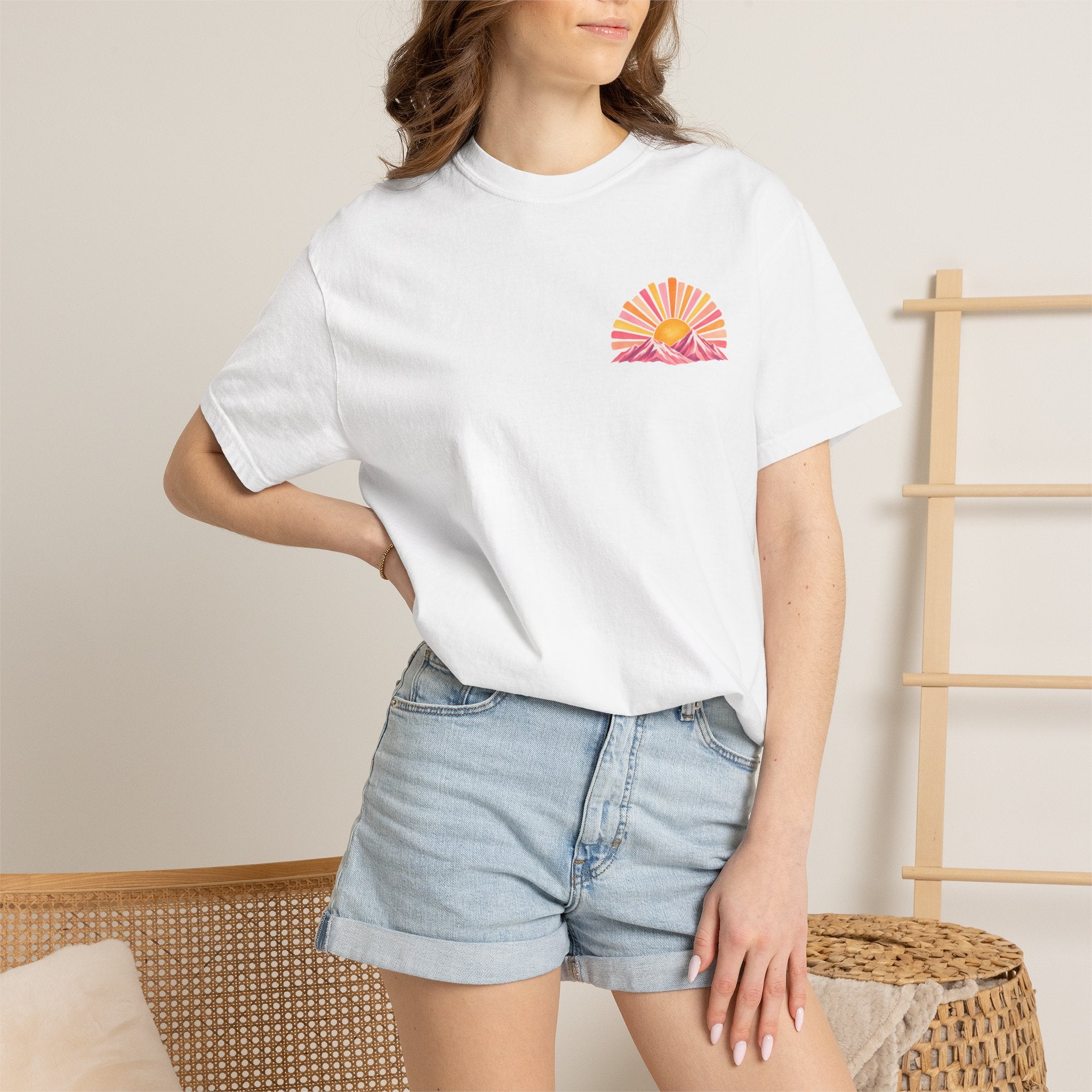 Walk in His Light T‑Shirt — Christian Sunrise Nature Tee