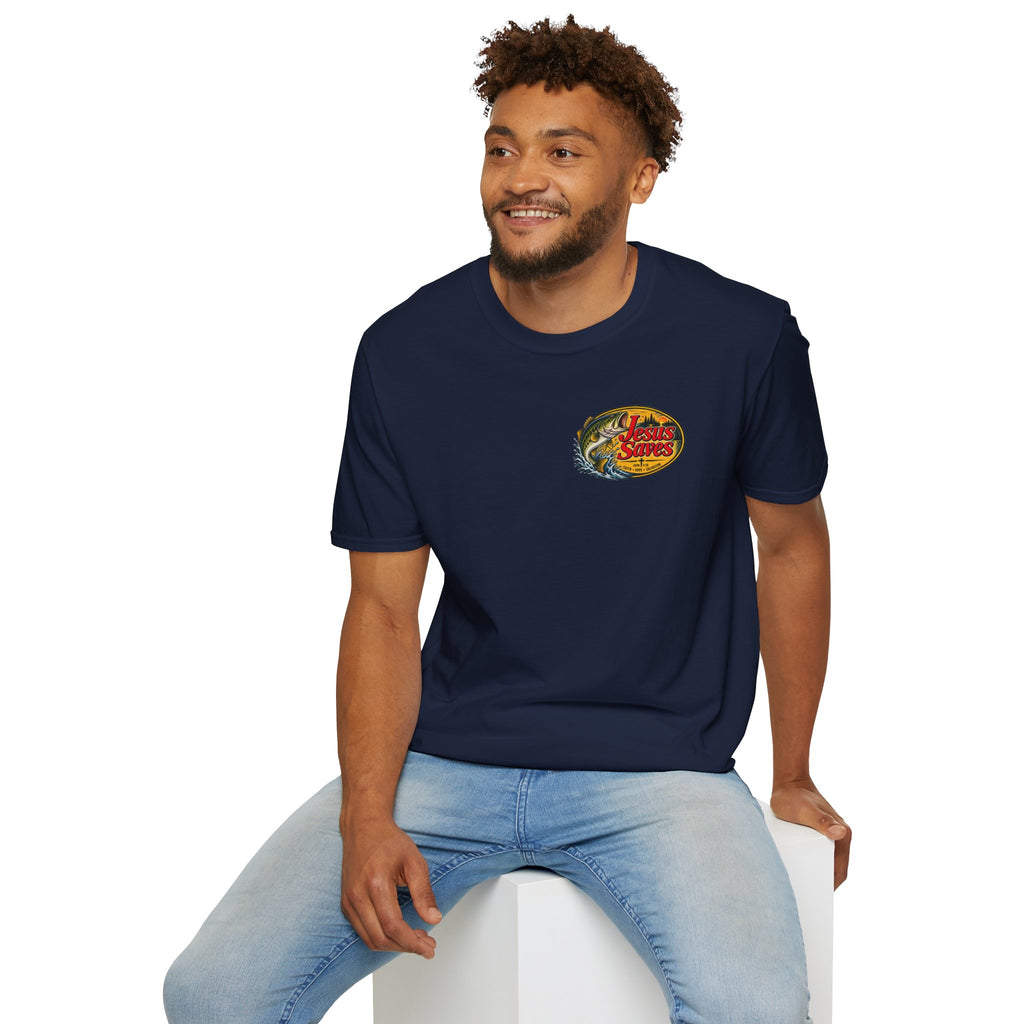 Jesus Saves Fishing Graphic T-Shirt