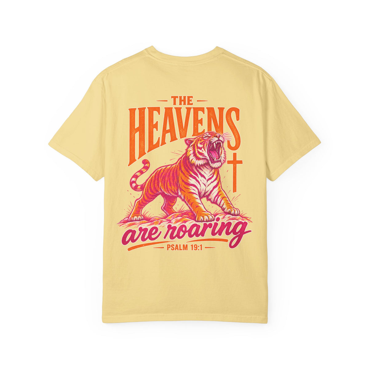 T-Shirt — “The Heavens Are Roaring” Tiger Psalm 19:1 Graphic Tee