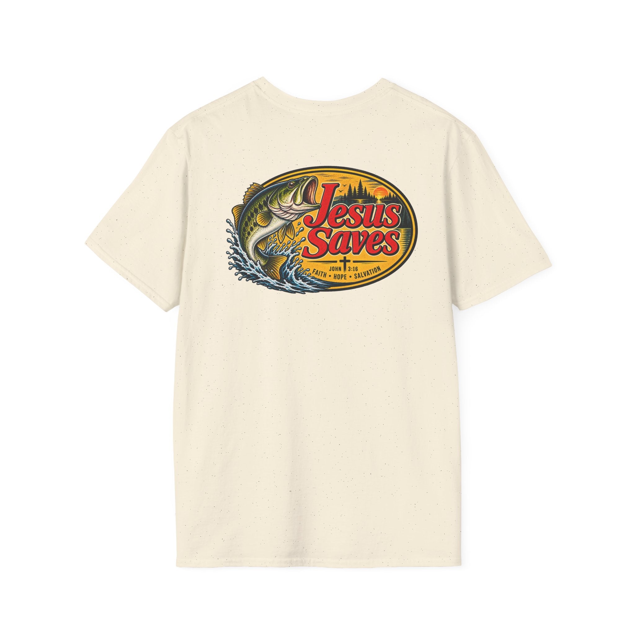 Jesus Saves Fishing Graphic T-Shirt