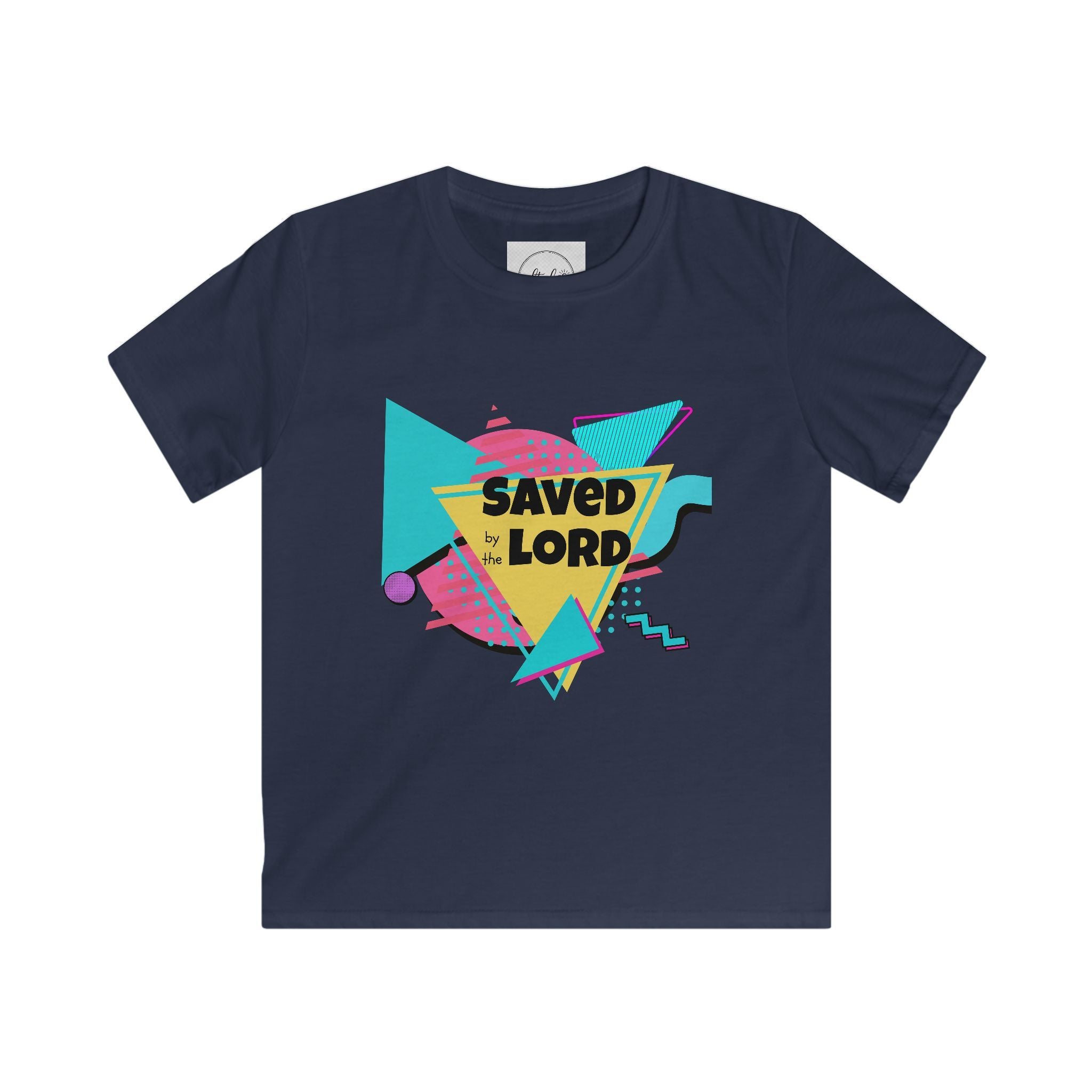 Kids Tee — Retro 'Saved by the Lord' Christian Graphic Shirt