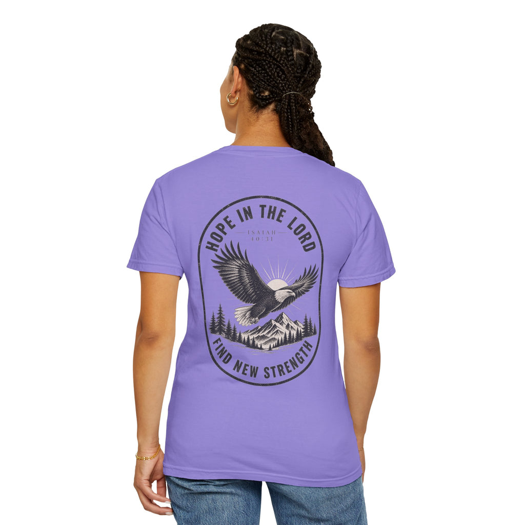Hope in the Lord Eagle T-Shirt — 'Find New Strength' Christian Graphic Tee