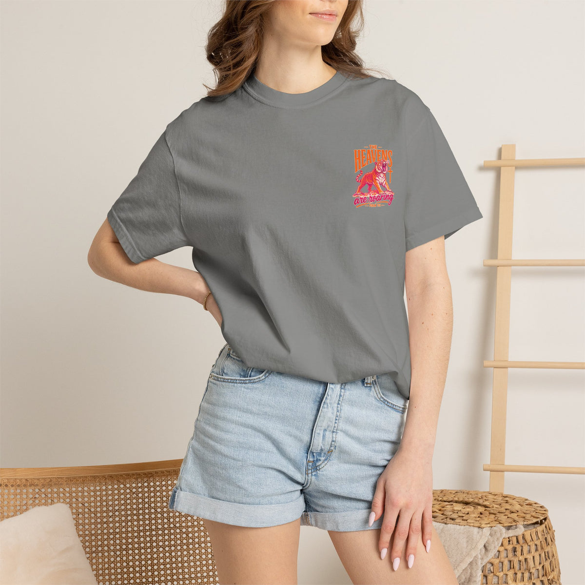 T-Shirt — “The Heavens Are Roaring” Tiger Psalm 19:1 Graphic Tee