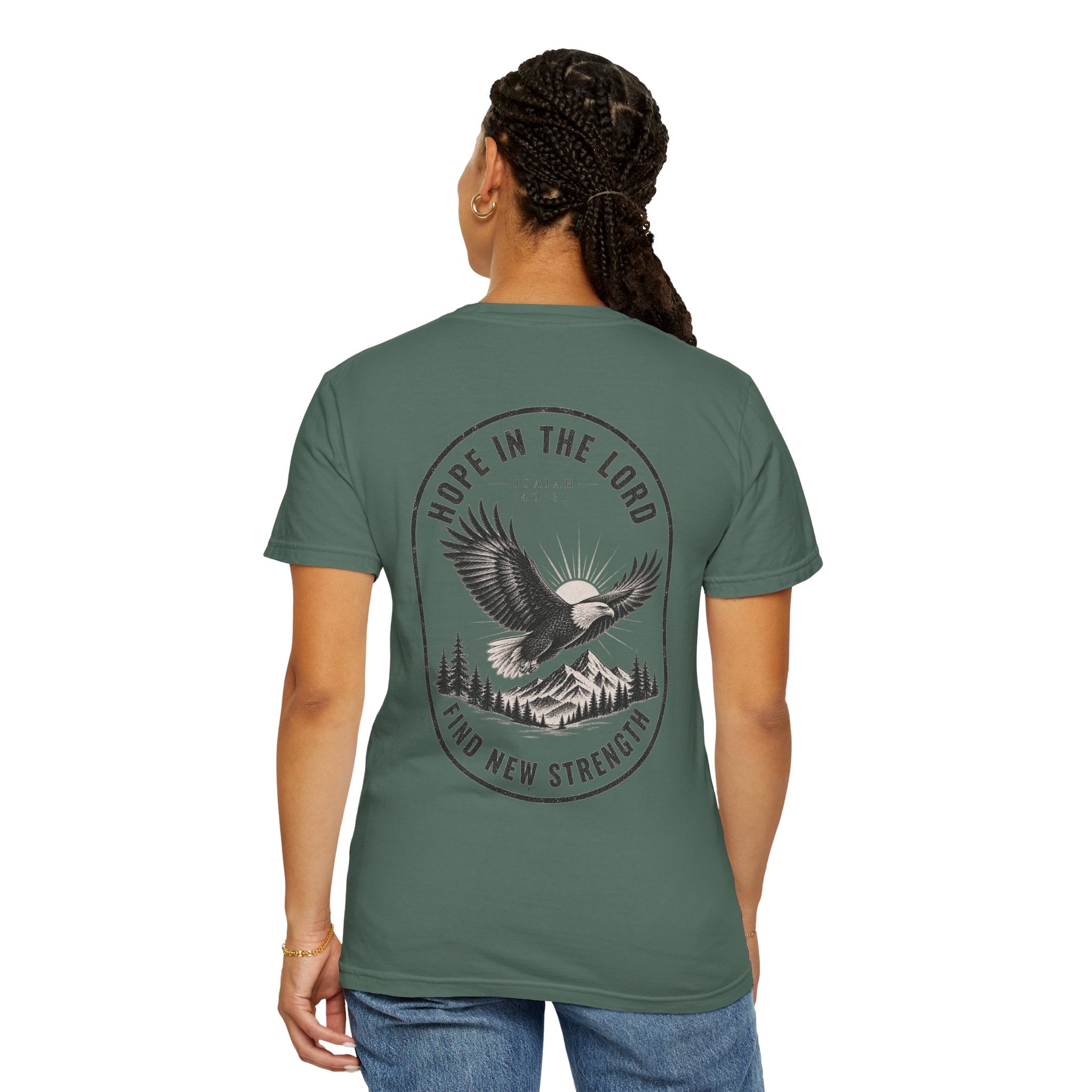 Hope in the Lord Eagle T-Shirt — 'Find New Strength' Christian Graphic Tee