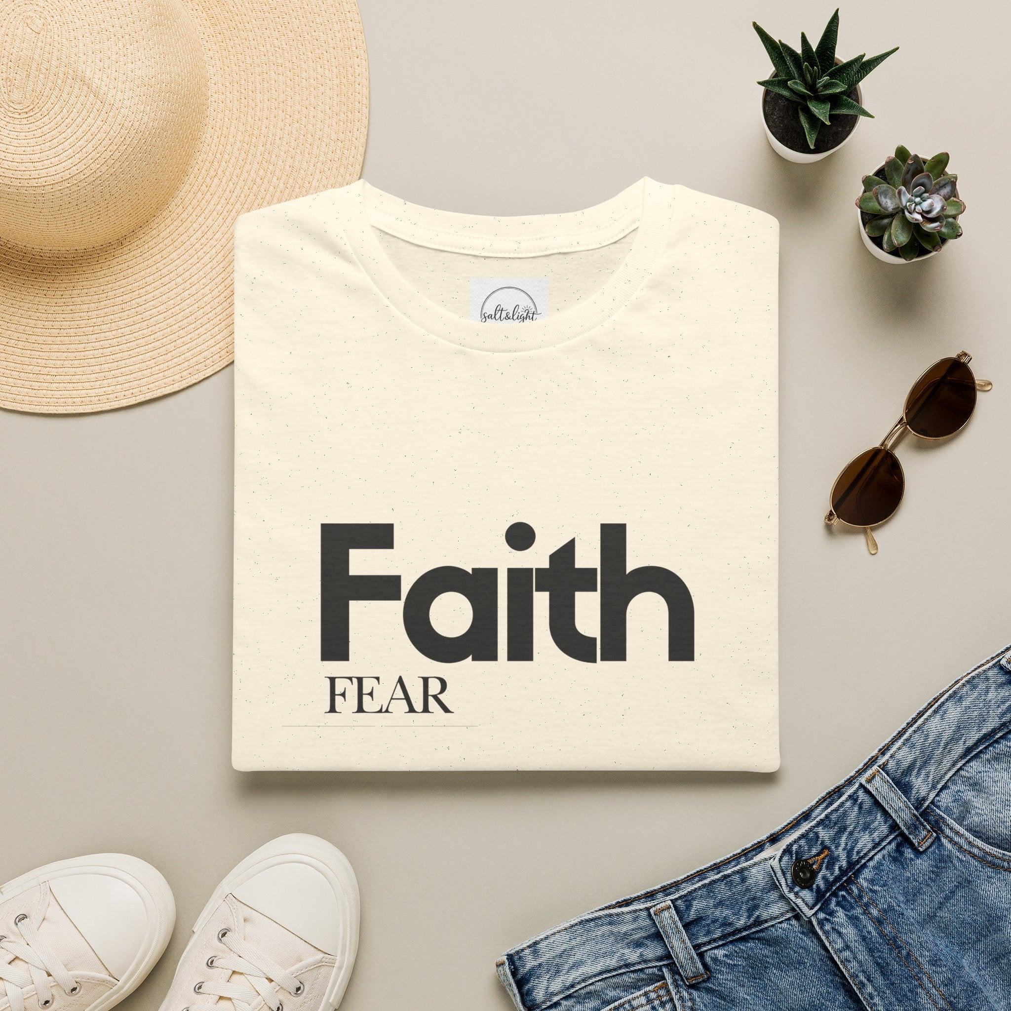 Faith Over Fear T-Shirt — Inspirational Christian Graphic Tee