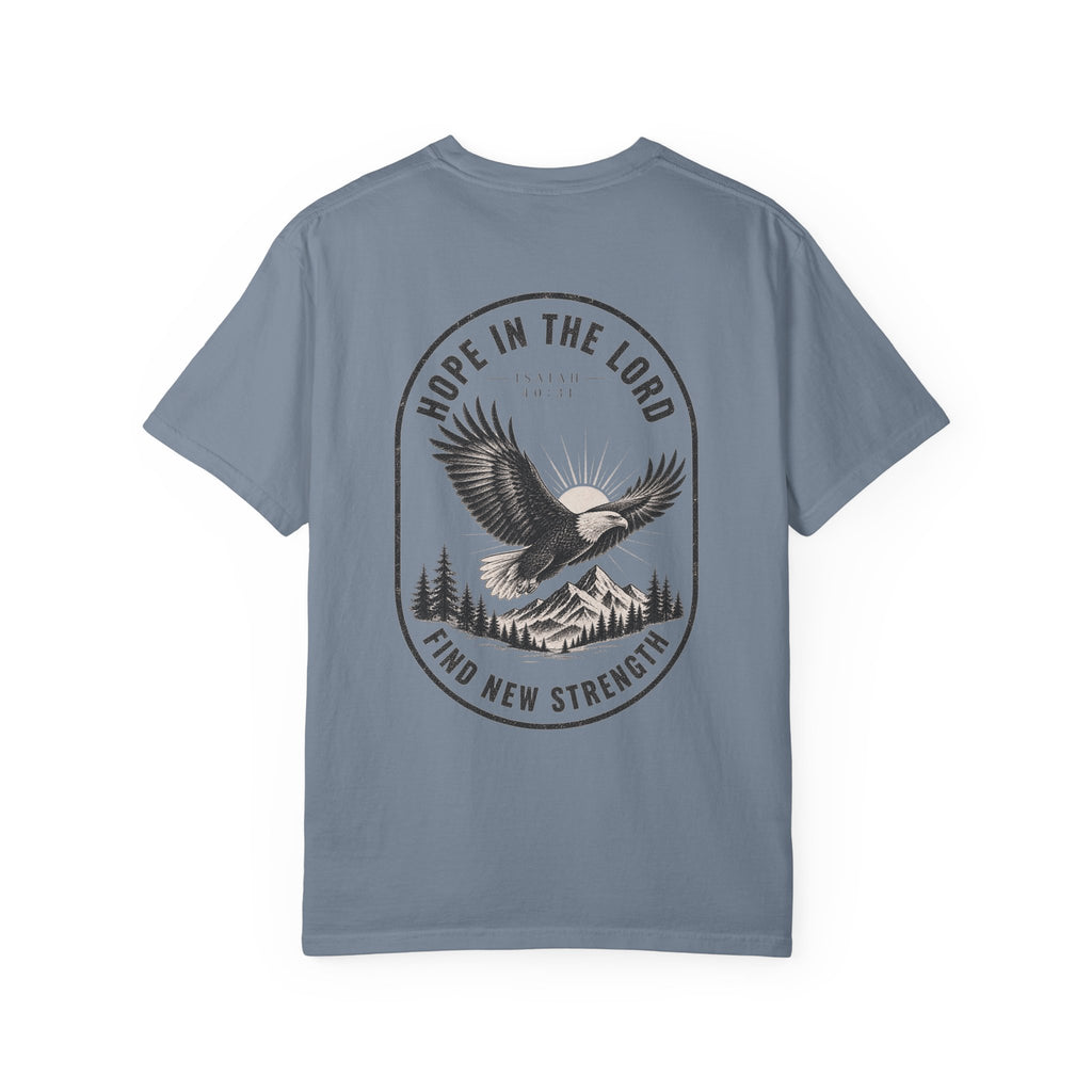 Hope in the Lord Eagle T-Shirt — 'Find New Strength' Christian Graphic Tee