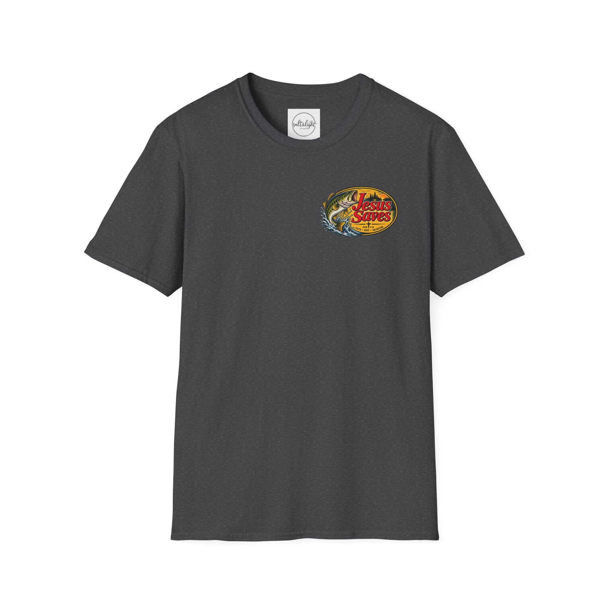 Jesus Saves Fishing Graphic T-Shirt