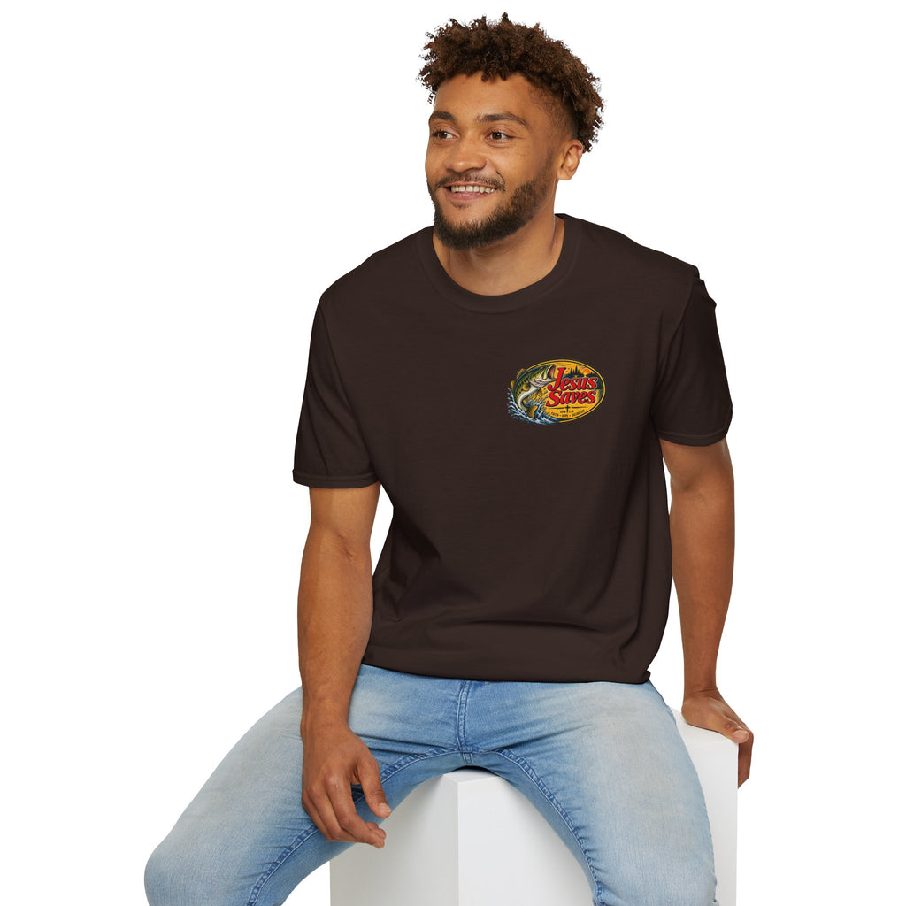 Jesus Saves Fishing Graphic T-Shirt