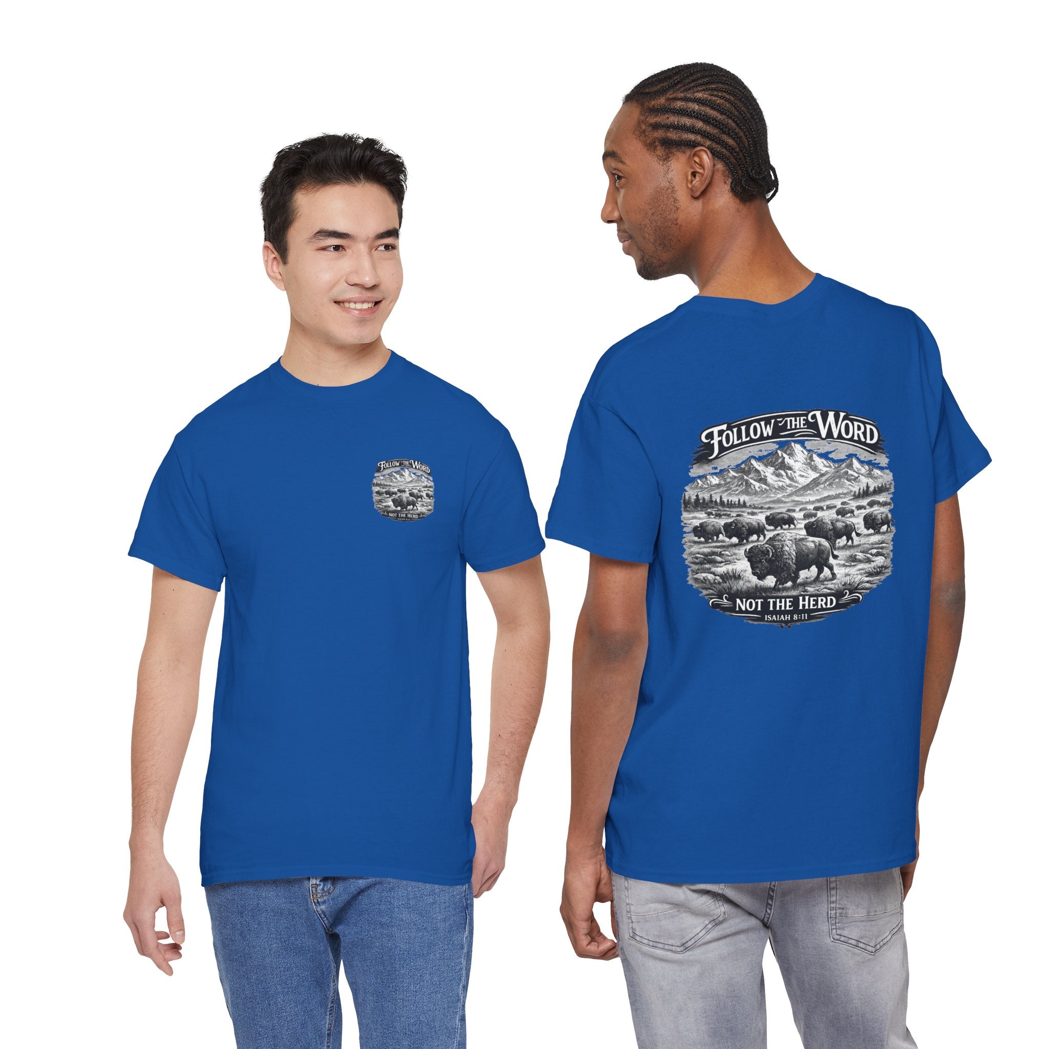 'Follow the Word, Not the Herd' Buffalo Mountain Graphic Tee