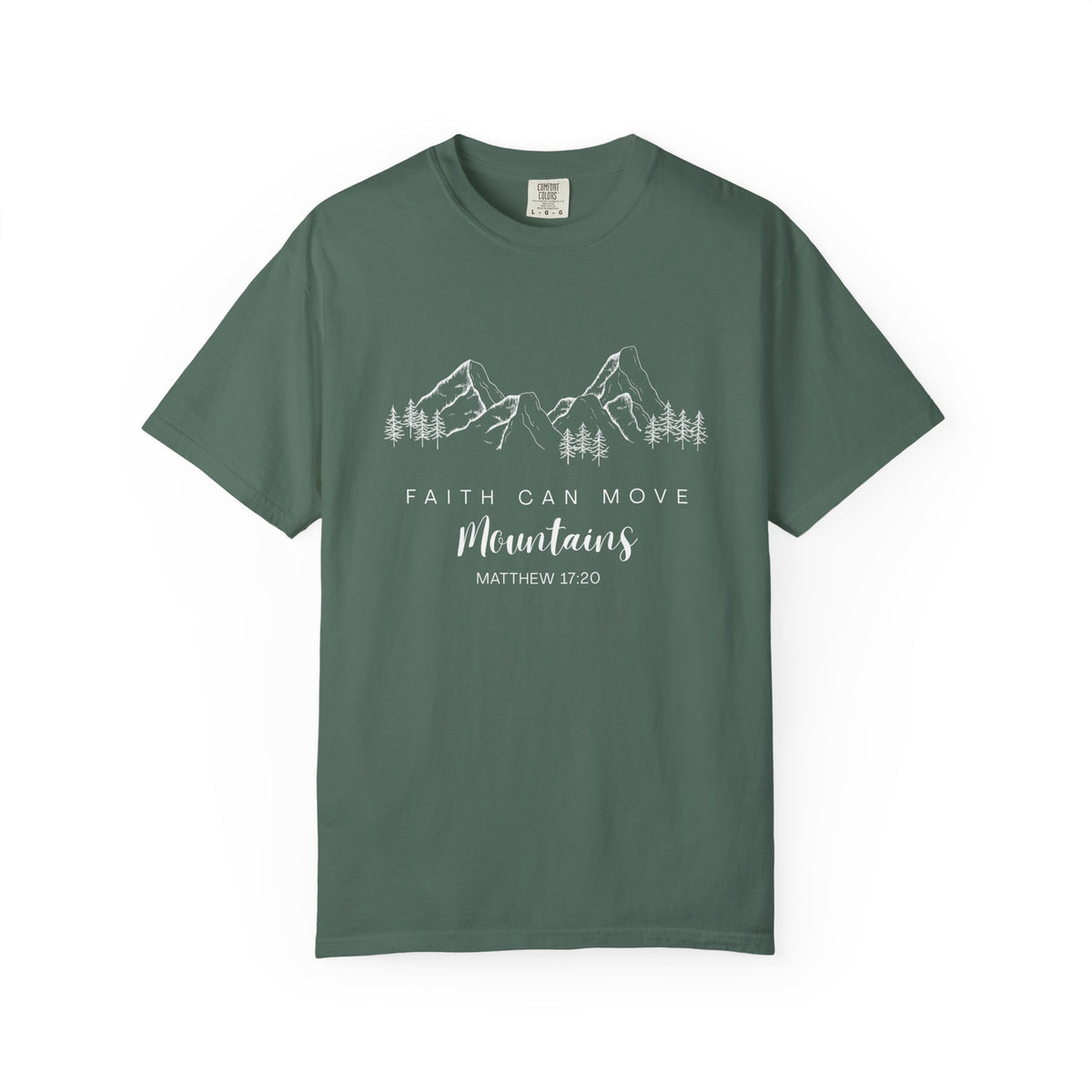 Faith Can Move Mountains T-Shirt — Matthew 17:20 Christian Mountain Graphic Tee
