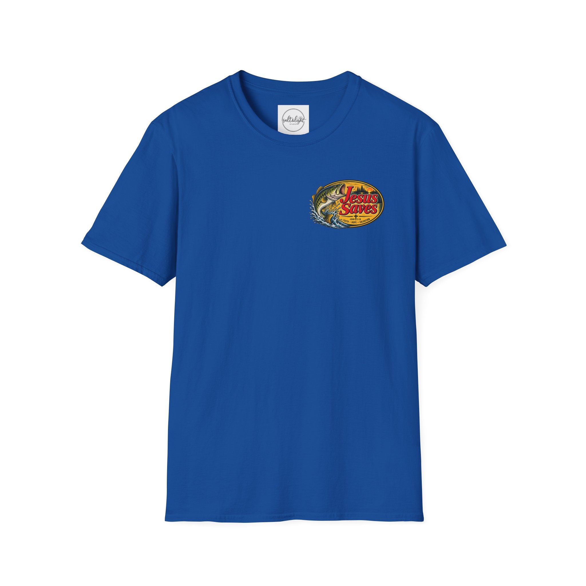 Jesus Saves Fishing Graphic T-Shirt