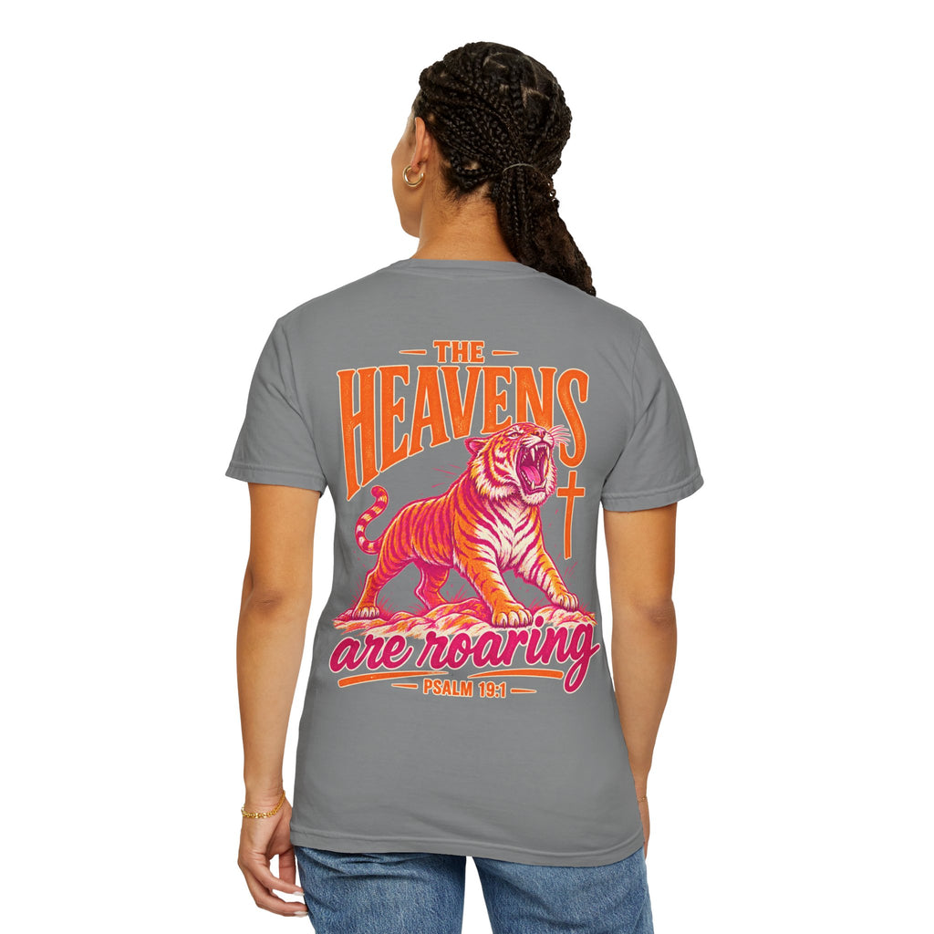 T-Shirt — “The Heavens Are Roaring” Tiger Psalm 19:1 Graphic Tee