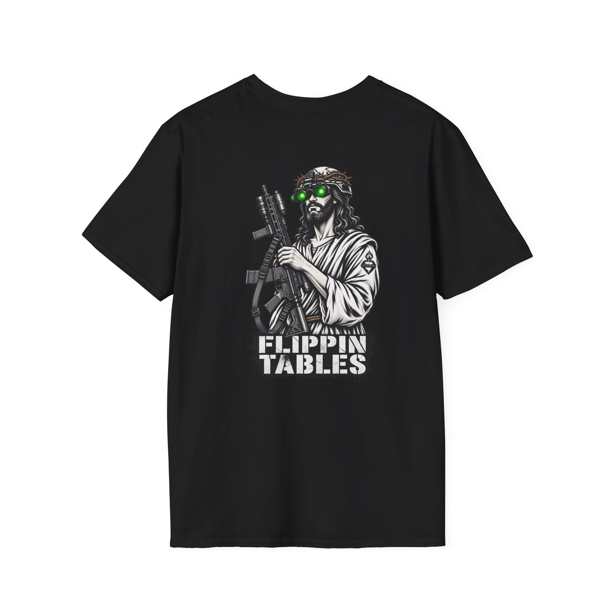 Night Vision Jesus T-Shirt — Retro Neon God Graphic Tee