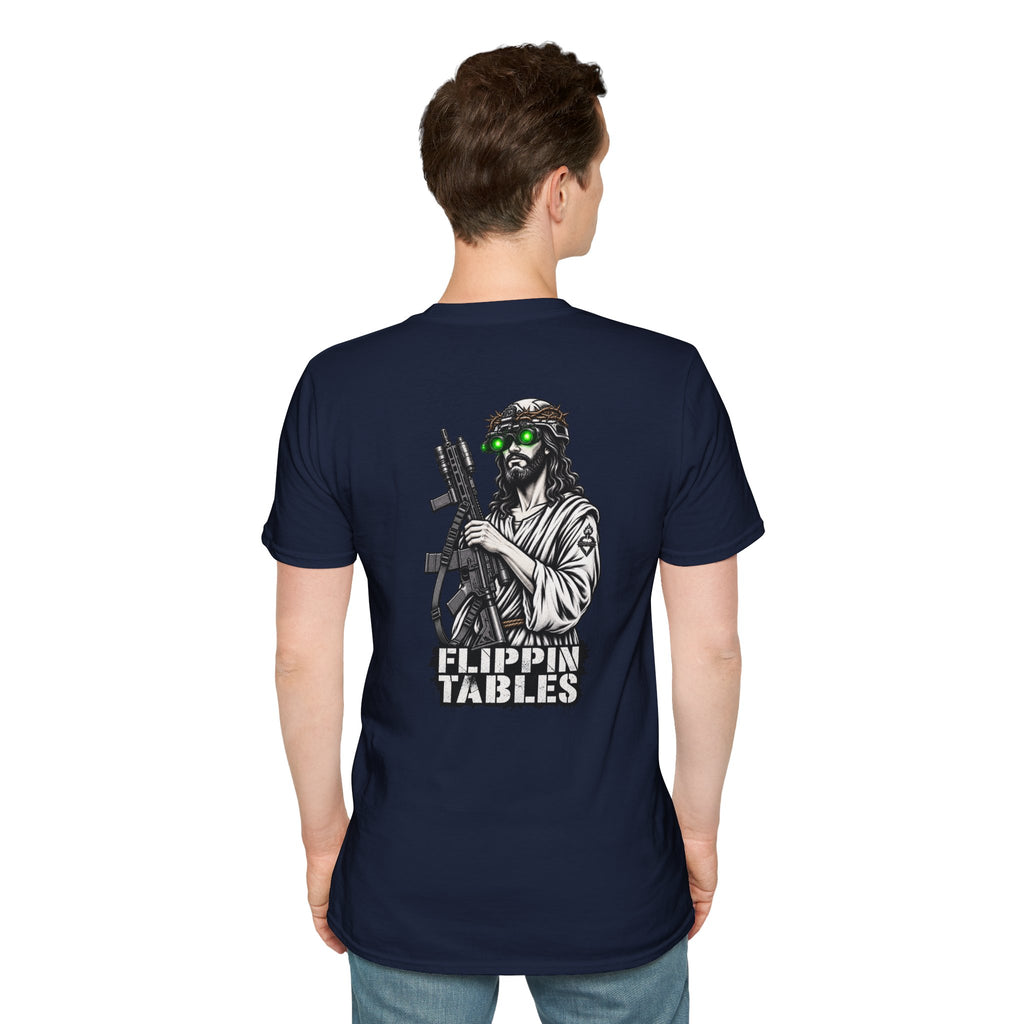 Night Vision Jesus T-Shirt — Retro Neon God Graphic Tee