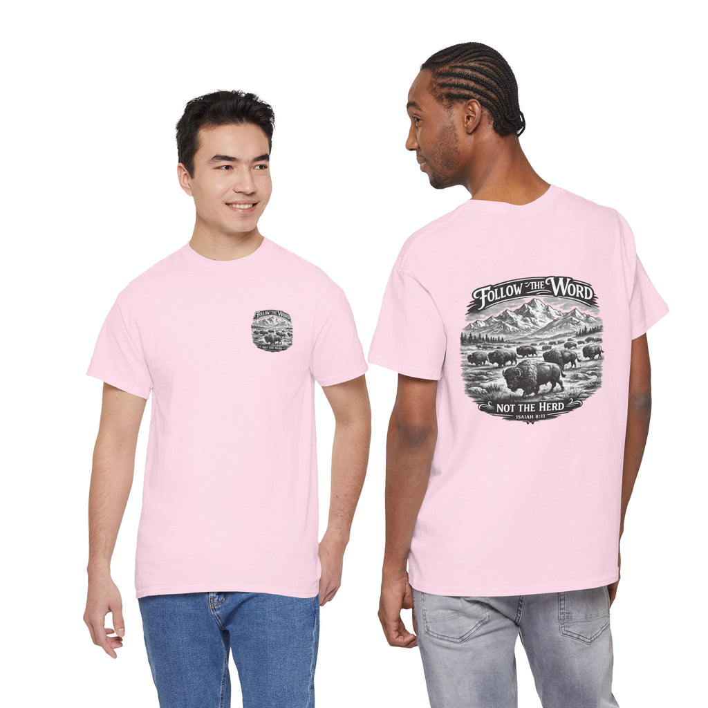 'Follow the Word, Not the Herd' Buffalo Mountain Graphic Tee
