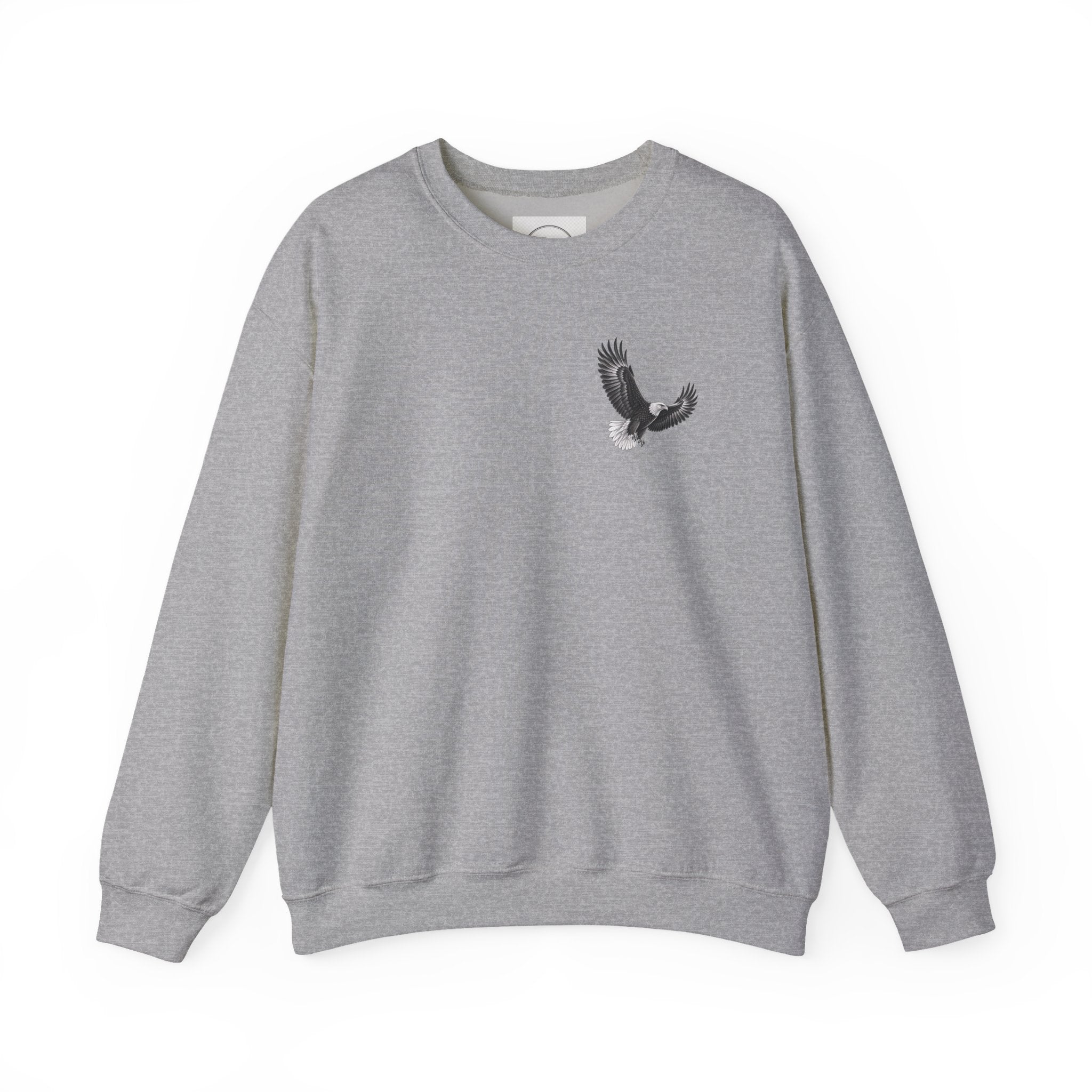 Christian Eagle Crewneck Sweatshirt — "Hope in the Lord, Find New Strength" Back Graphic