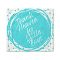 Baby Lovey Blanket — "Thank Heaven for Little Boys" Blue Minky Security Blanket