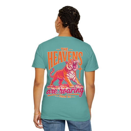 T-Shirt — “The Heavens Are Roaring” Tiger Psalm 19:1 Graphic Tee