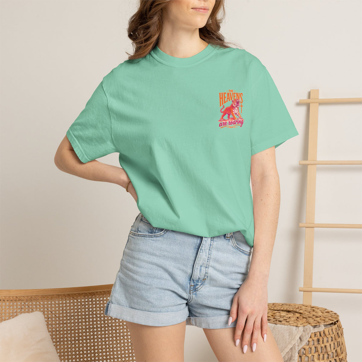 T-Shirt — “The Heavens Are Roaring” Tiger Psalm 19:1 Graphic Tee