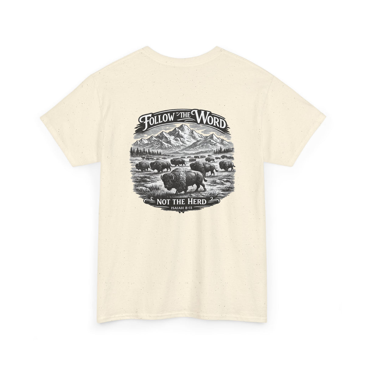 'Follow the Word, Not the Herd' Buffalo Mountain Graphic Tee