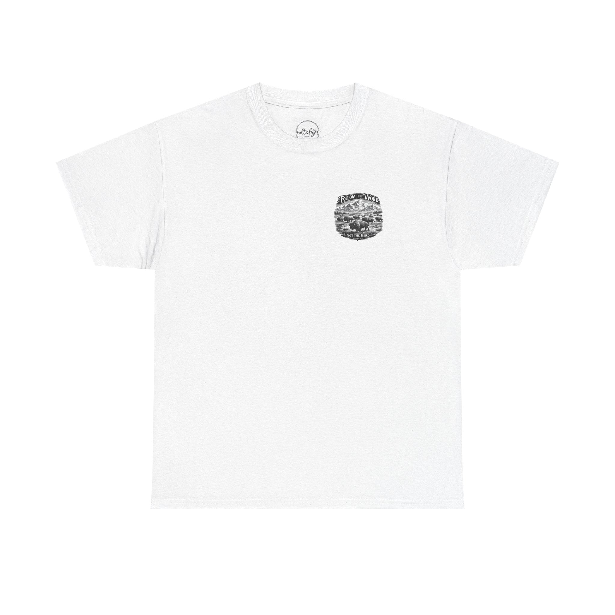 'Follow the Word, Not the Herd' Buffalo Mountain Graphic Tee