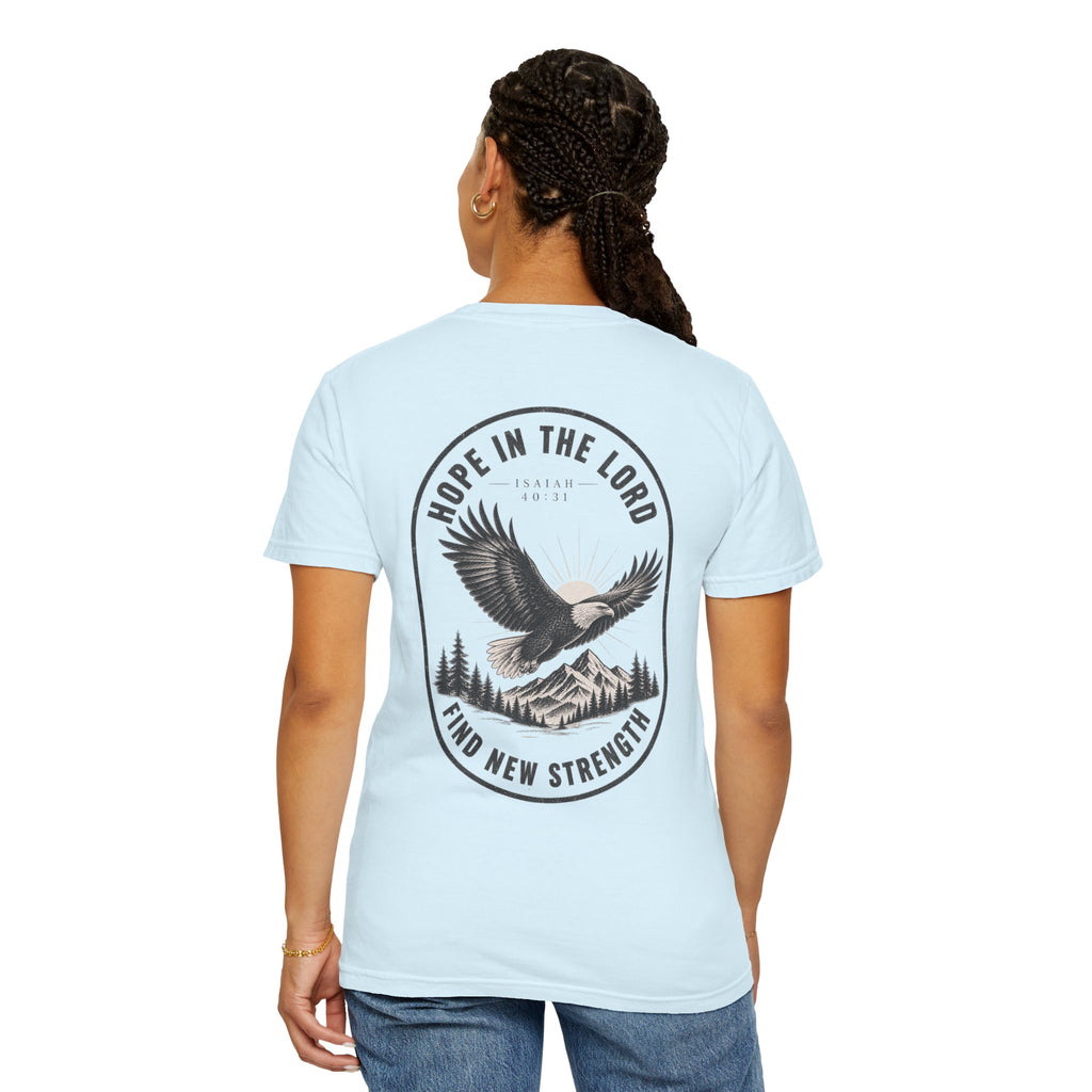 Hope in the Lord Eagle T-Shirt — 'Find New Strength' Christian Graphic Tee