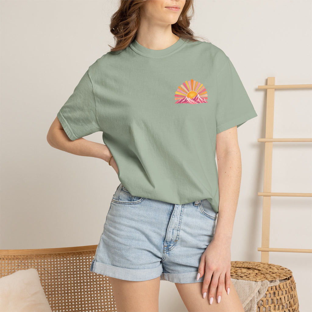 Walk in His Light T‑Shirt — Christian Sunrise Nature Tee