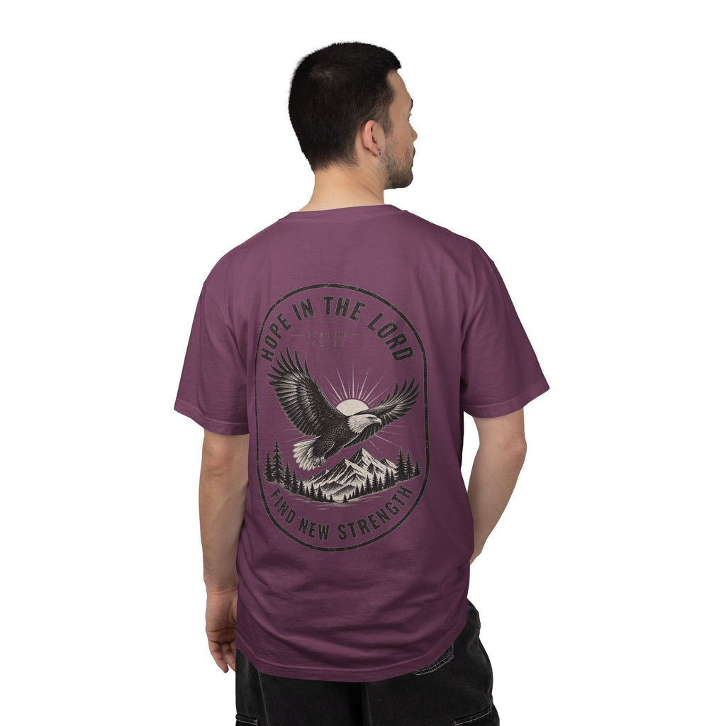 Hope in the Lord Eagle T-Shirt — 'Find New Strength' Christian Graphic Tee