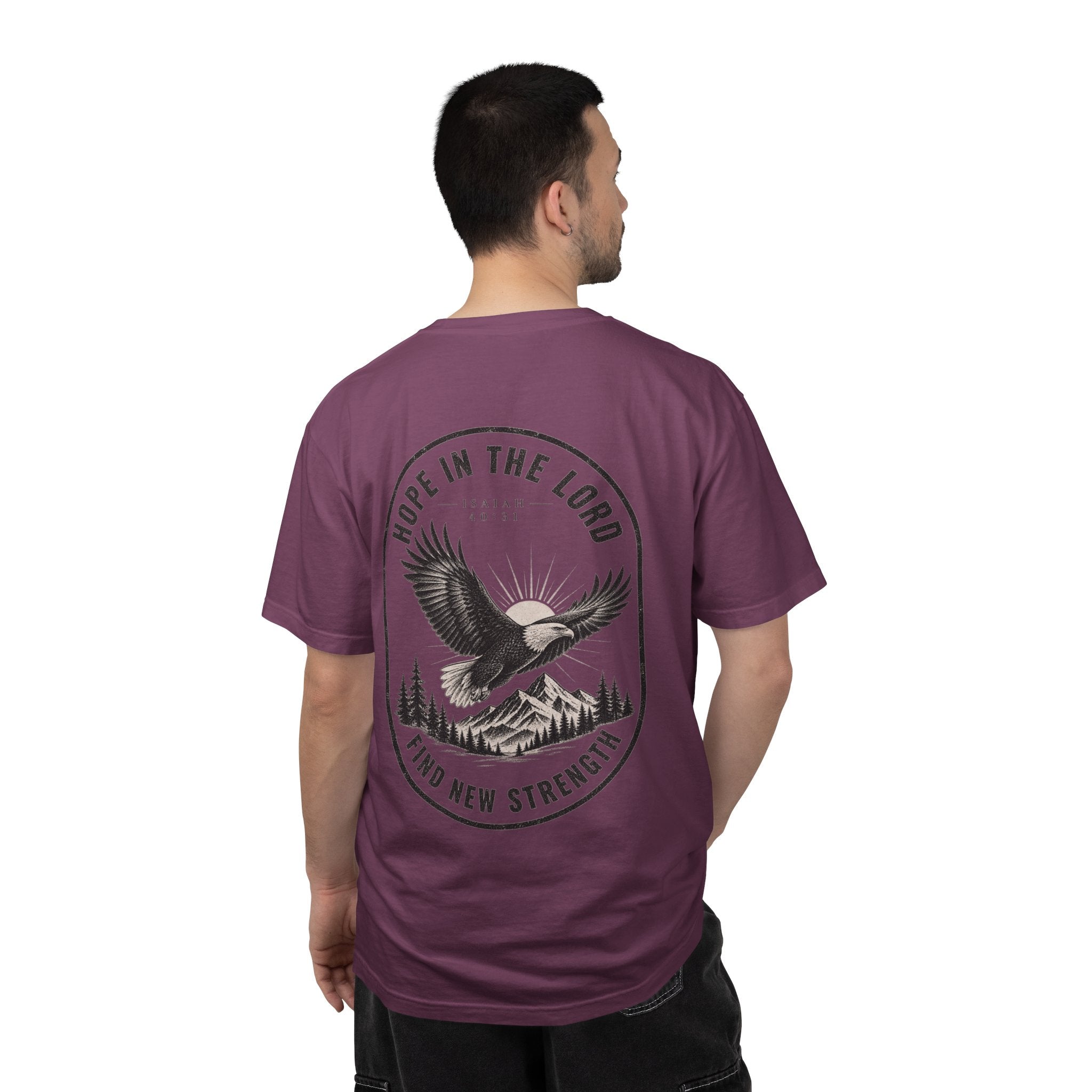 Hope in the Lord Eagle T-Shirt — 'Find New Strength' Christian Graphic Tee