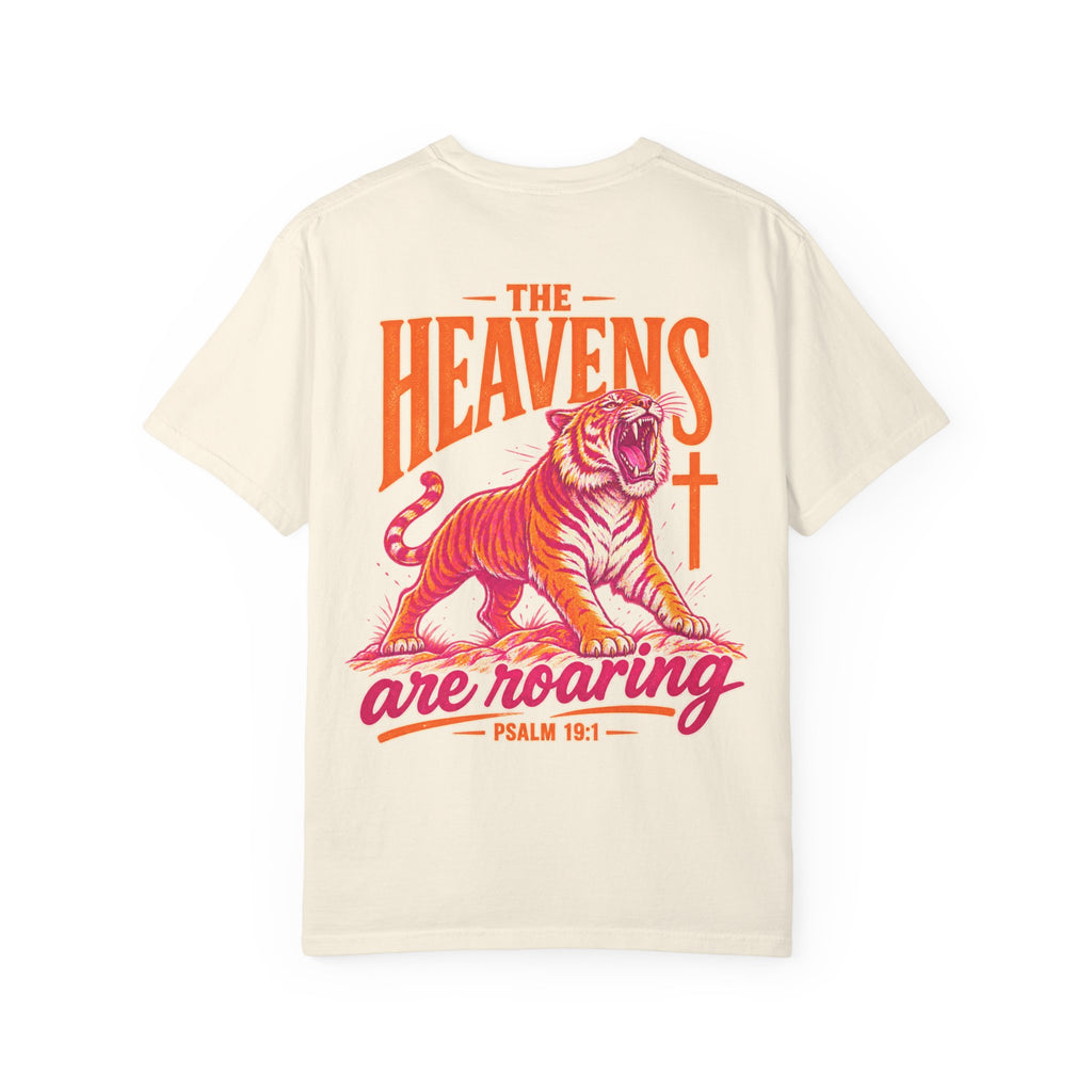 T-Shirt — “The Heavens Are Roaring” Tiger Psalm 19:1 Graphic Tee