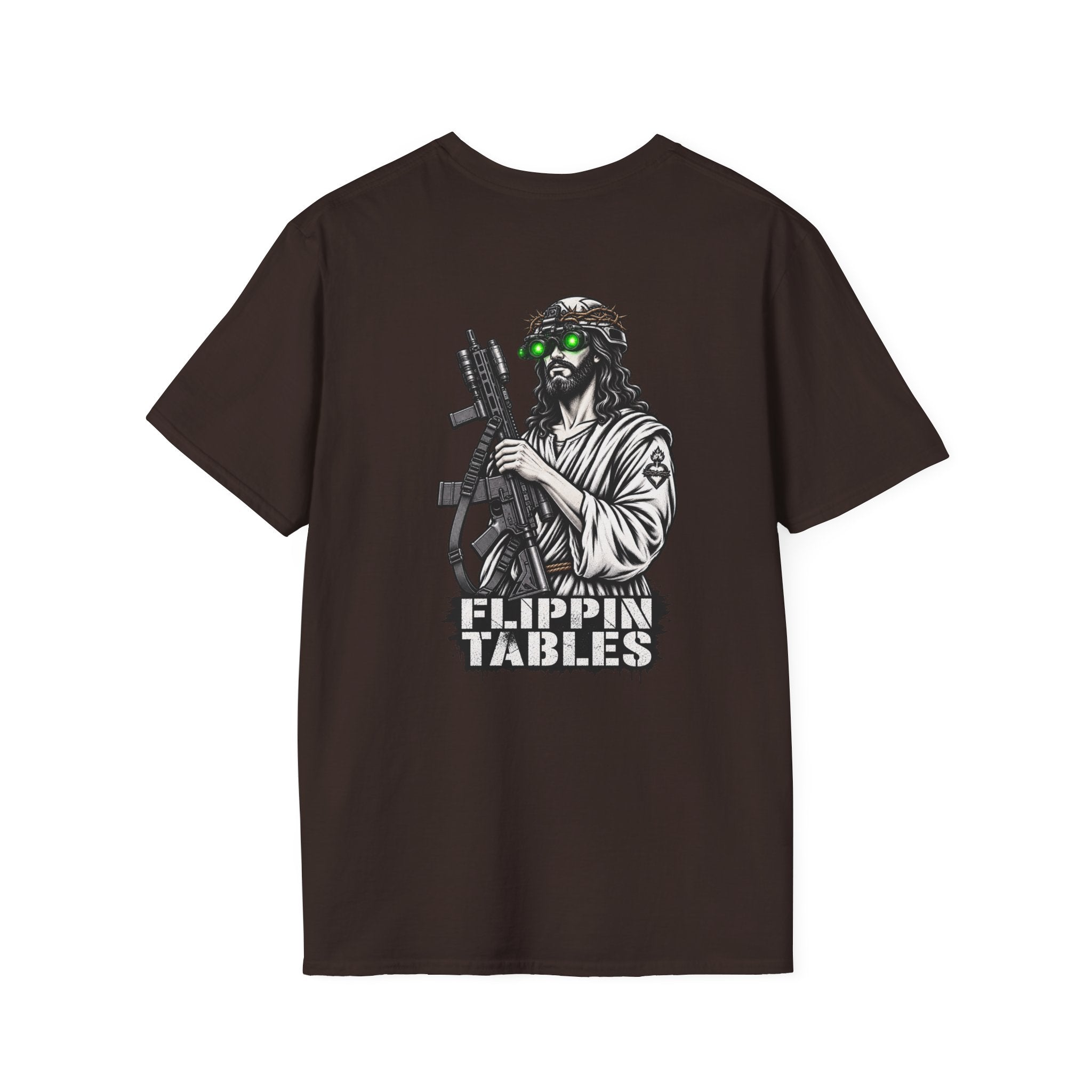Night Vision Jesus T-Shirt — Retro Neon God Graphic Tee