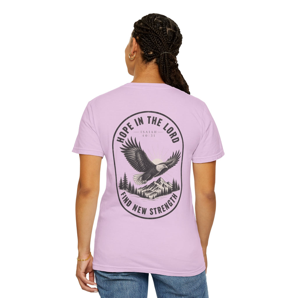 Hope in the Lord Eagle T-Shirt — 'Find New Strength' Christian Graphic Tee