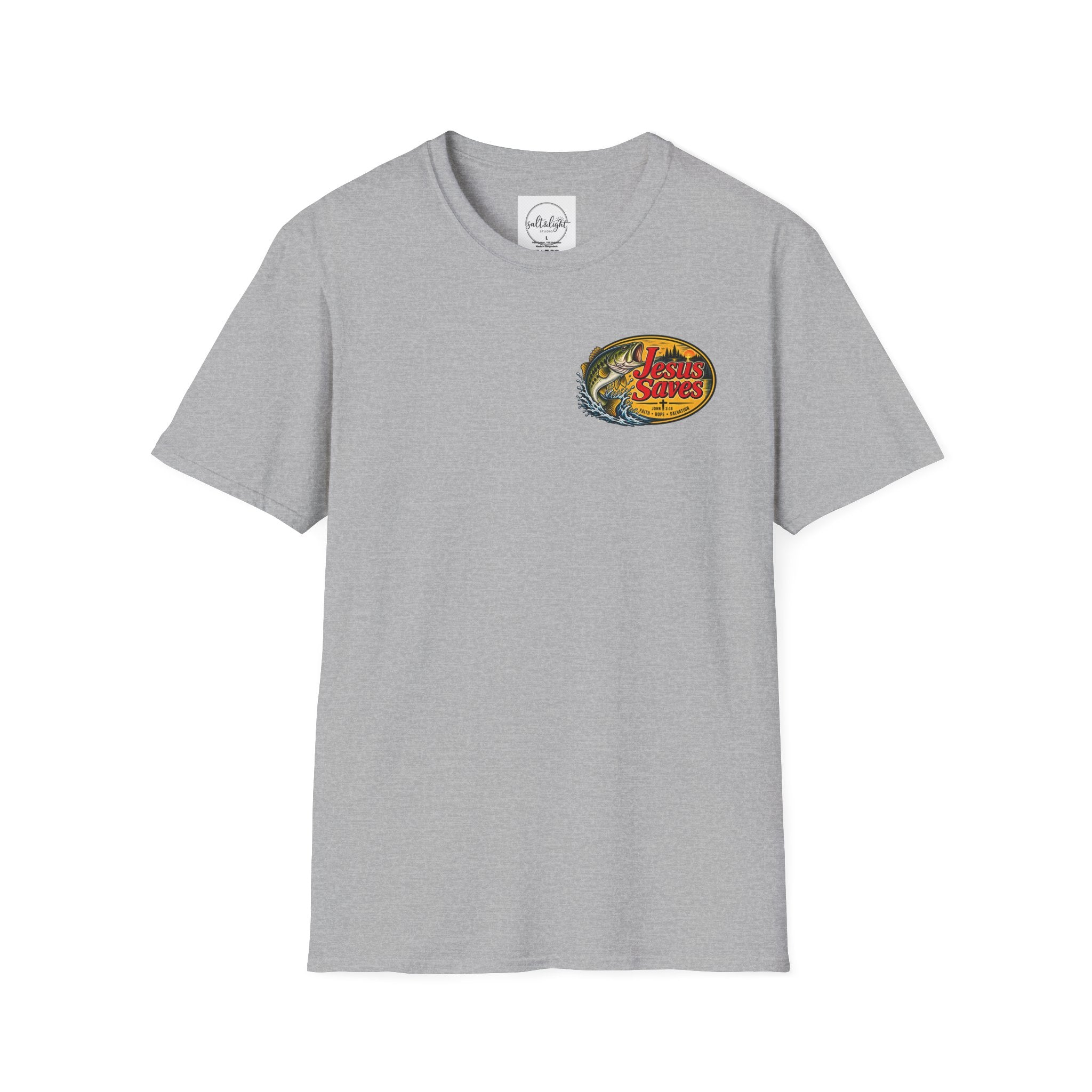 Jesus Saves Fishing Graphic T-Shirt